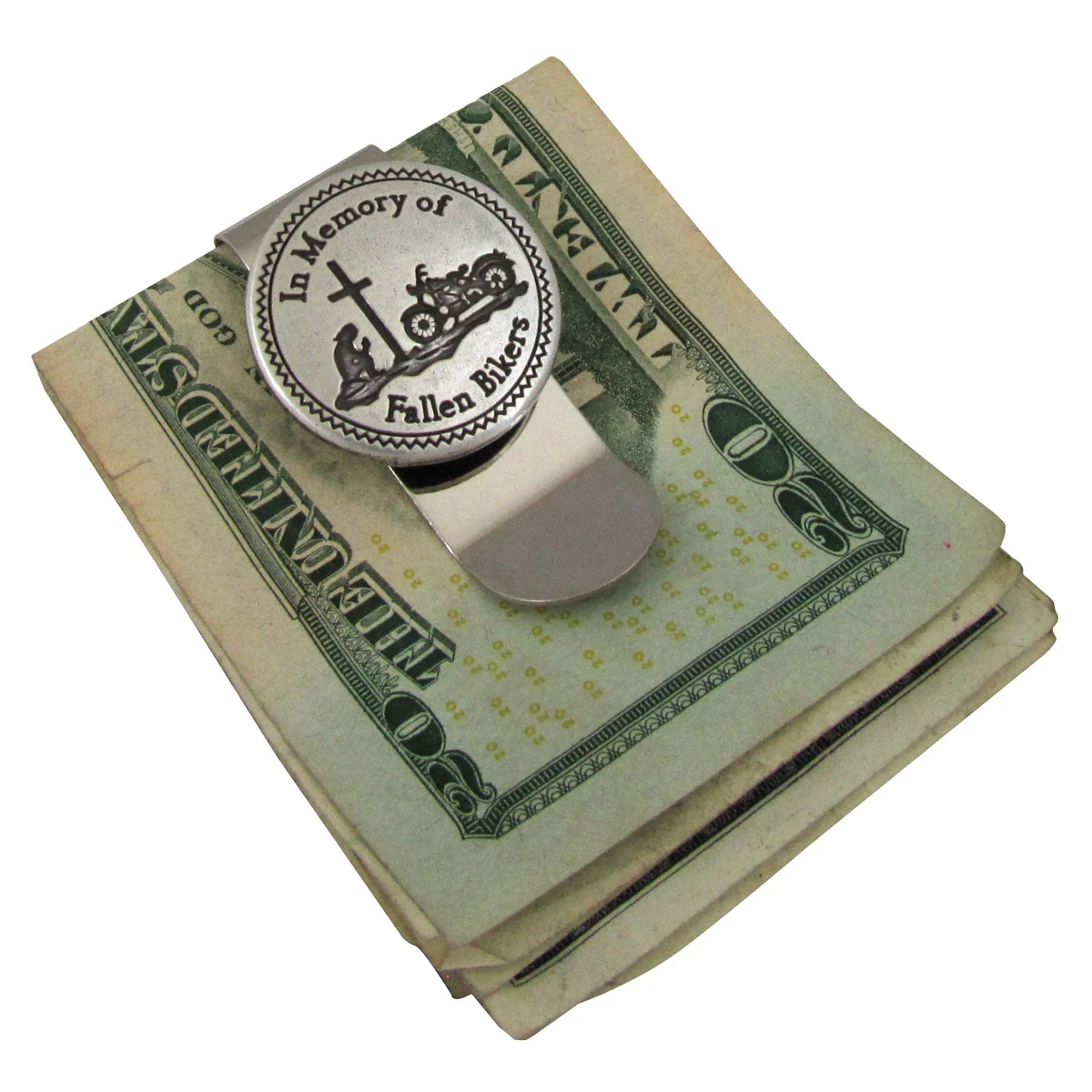 In Memory of Fallen Bikers Money Clip Men's Motorcycle Wallet Credit Card Holder - Image 2