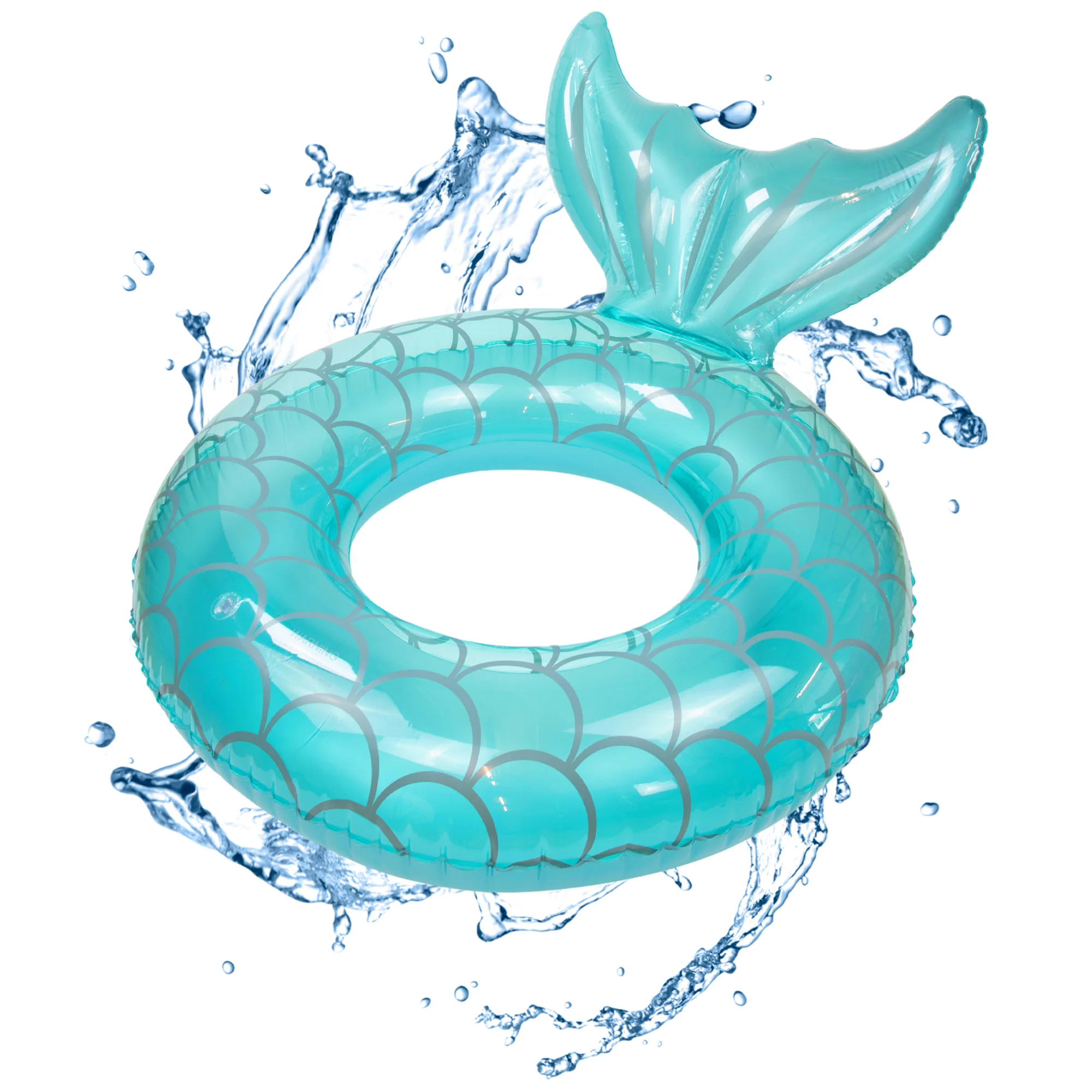 Inflatable Blue Mermaid Tail Pool Float Adult Swimming Floats Water Party Toys
