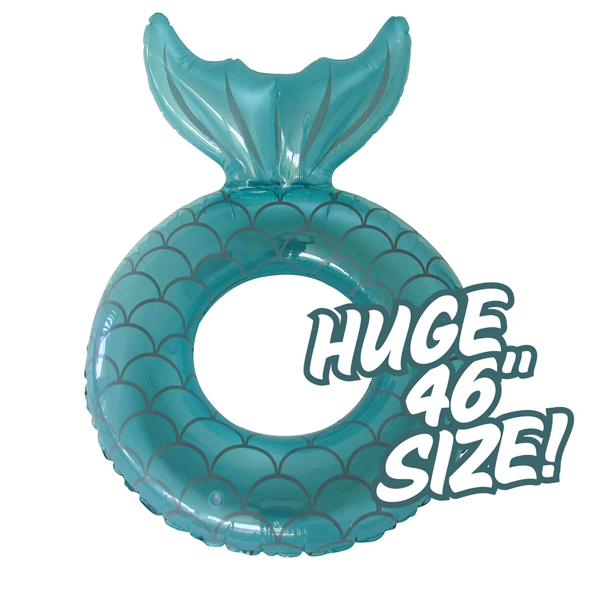 Inflatable Blue Mermaid Tail Pool Float Adult Swimming Floats Water Party Toys - Image 2