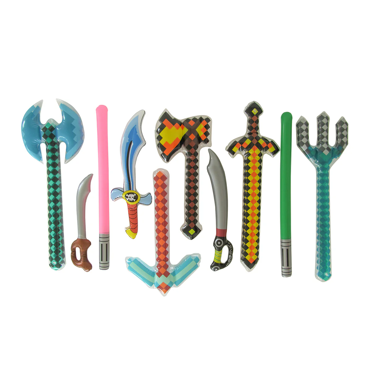 Inflatable Float Toys 10pc Blow Up Swords Pool Floats Party Favor Birthday Decor