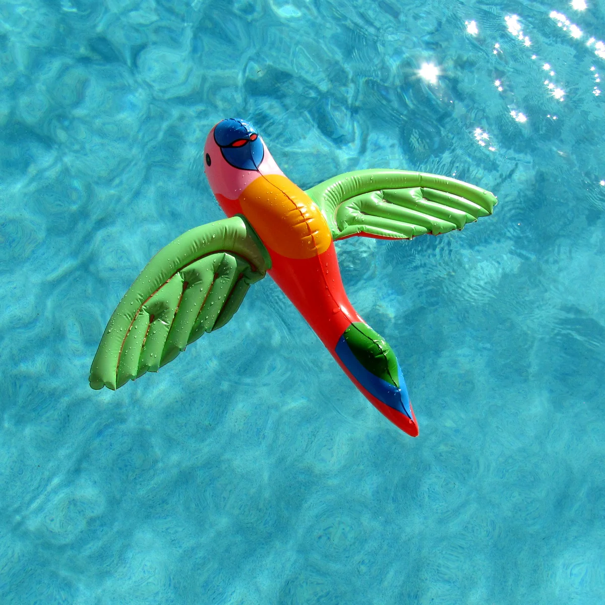Inflatable Parrot Fun Bird Blow Up Pool Float Hawaiian Luau Party Tiki Bar Decor - Image 6