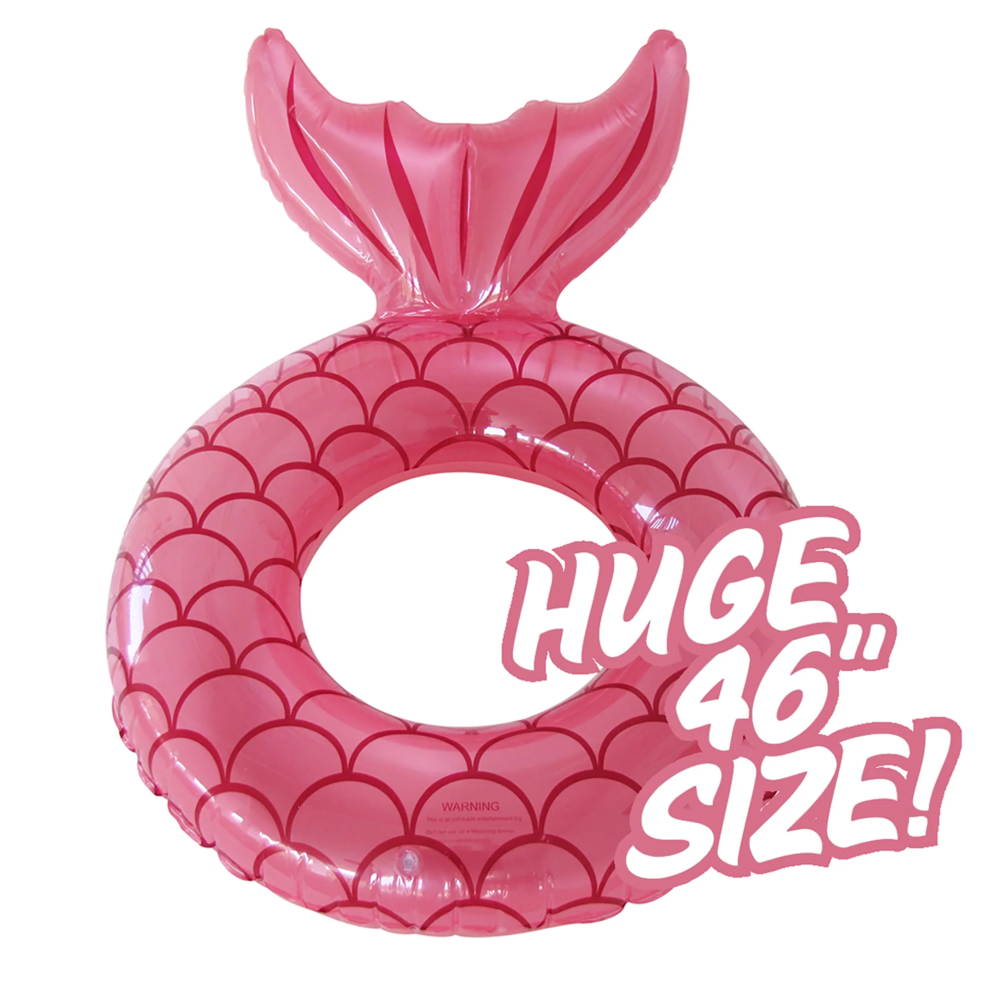 Inflatable Pink Mermaid Tail Adult Float Water Party Floats Swimming Pool Toys - Image 3