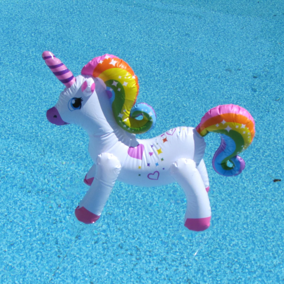 Inflatable Rainbow Unicorn Swim Pool Water Float Party Toy Blow Animal Floaties - Image 7