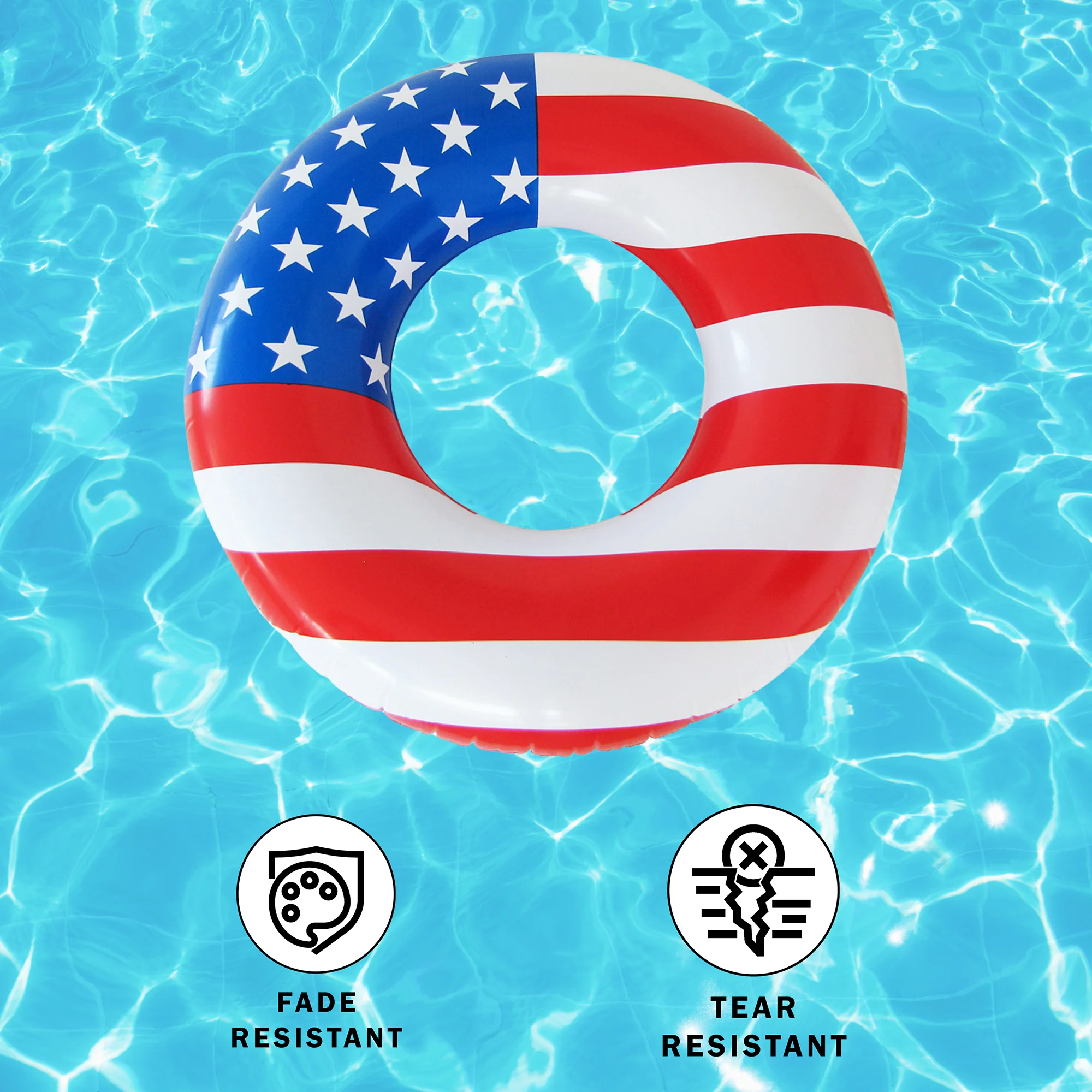 Inflatable American Flag Pool Float USA Flag, 4th of July Party Decor Water Toys - Image 2