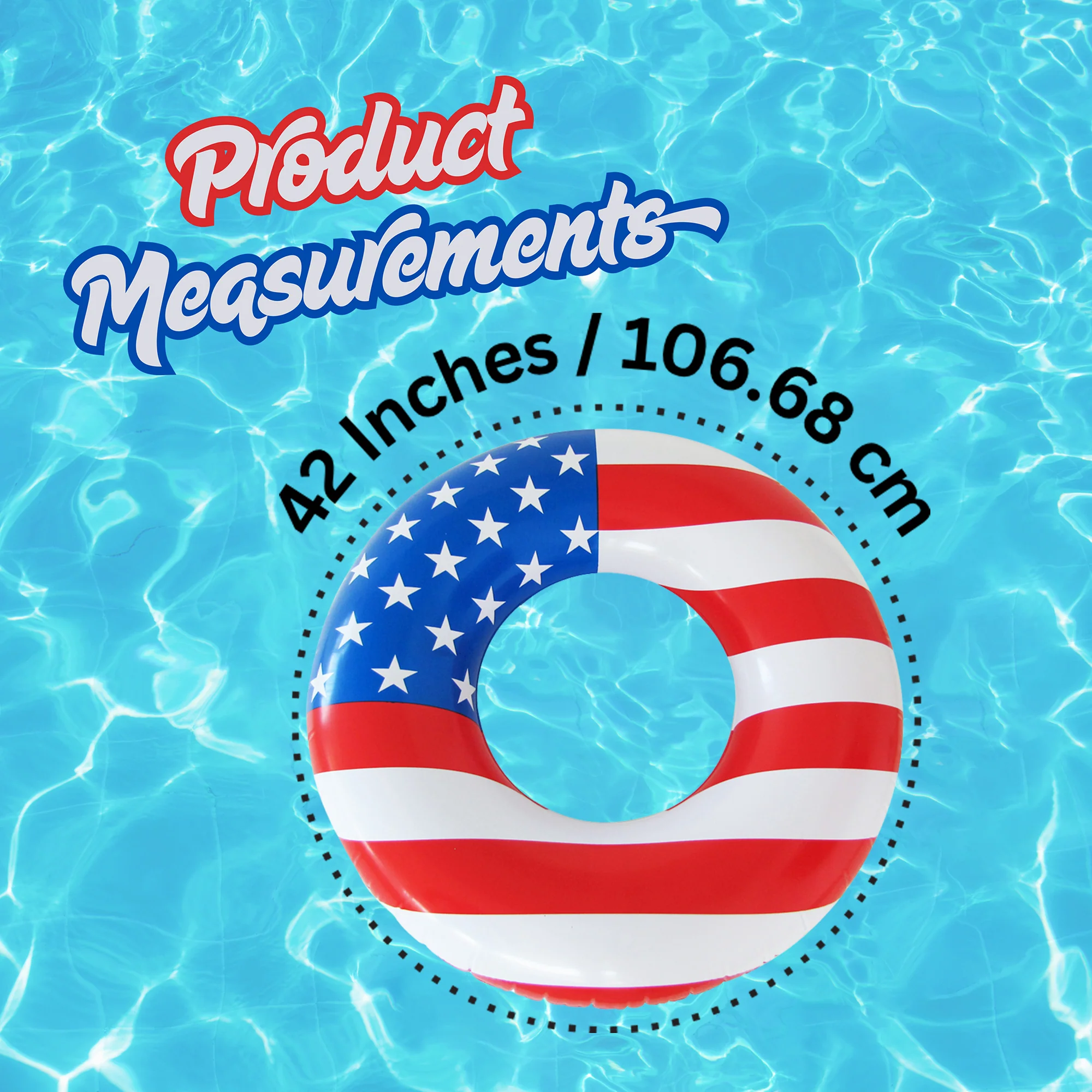 Inflatable American Flag Pool Float USA Flag, 4th of July Party Decor Water Toys - Image 3