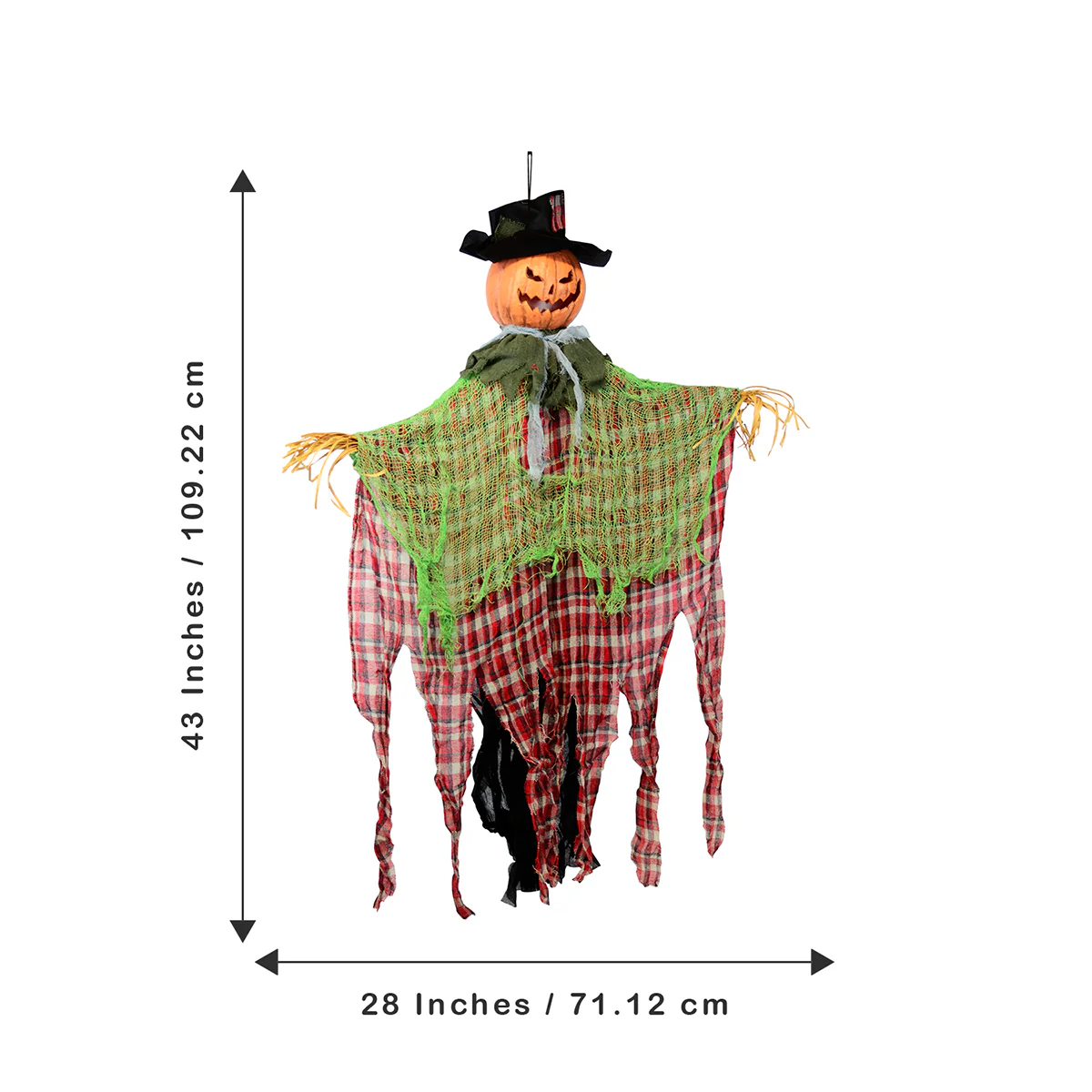 Jack O Lantern Scarecrow Haunted House Prop Animatronics Halloween Party Decor - Image 3
