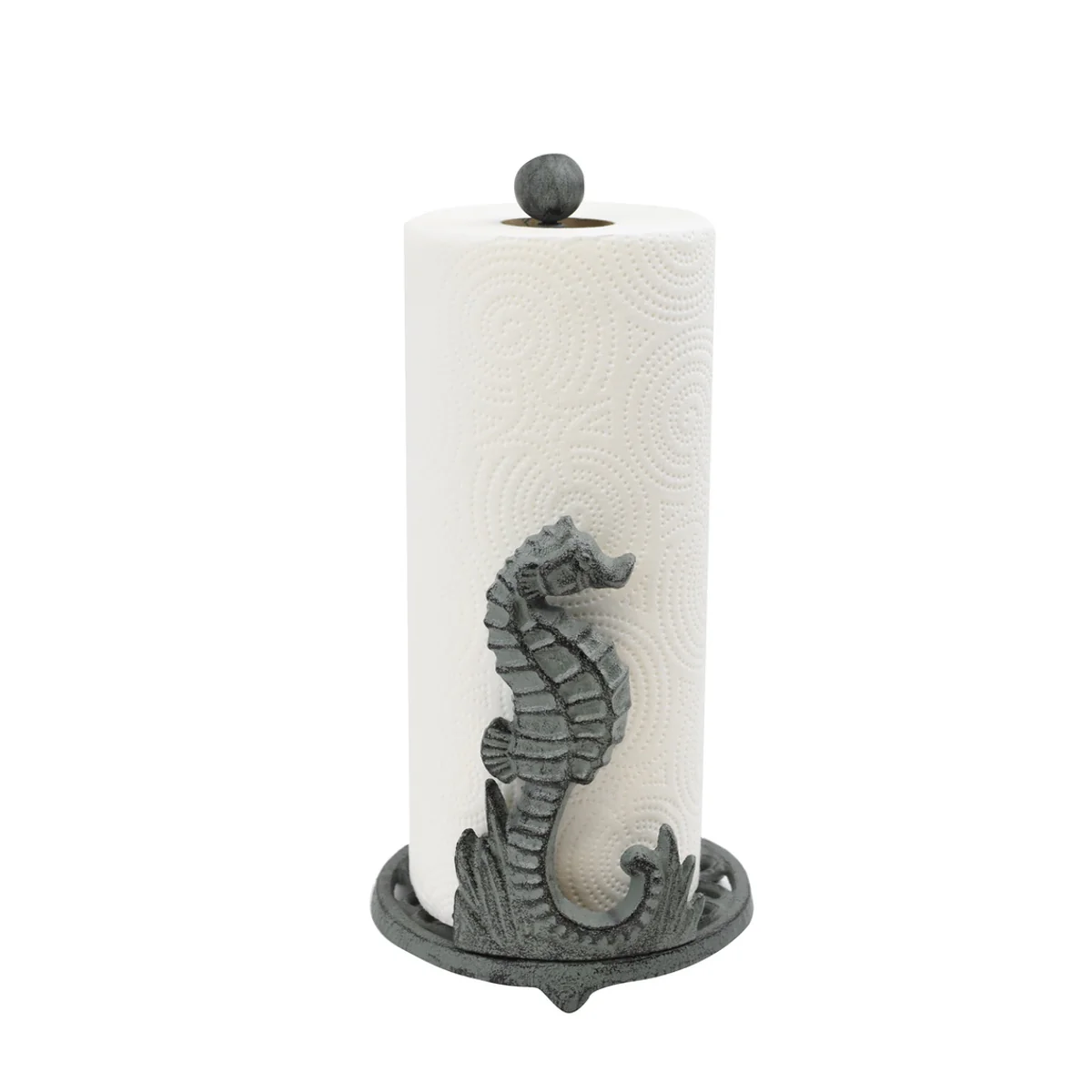Kitchen Seahorse Paper Towel Holder Dining Storage Dispenser Coastal Home Decor
