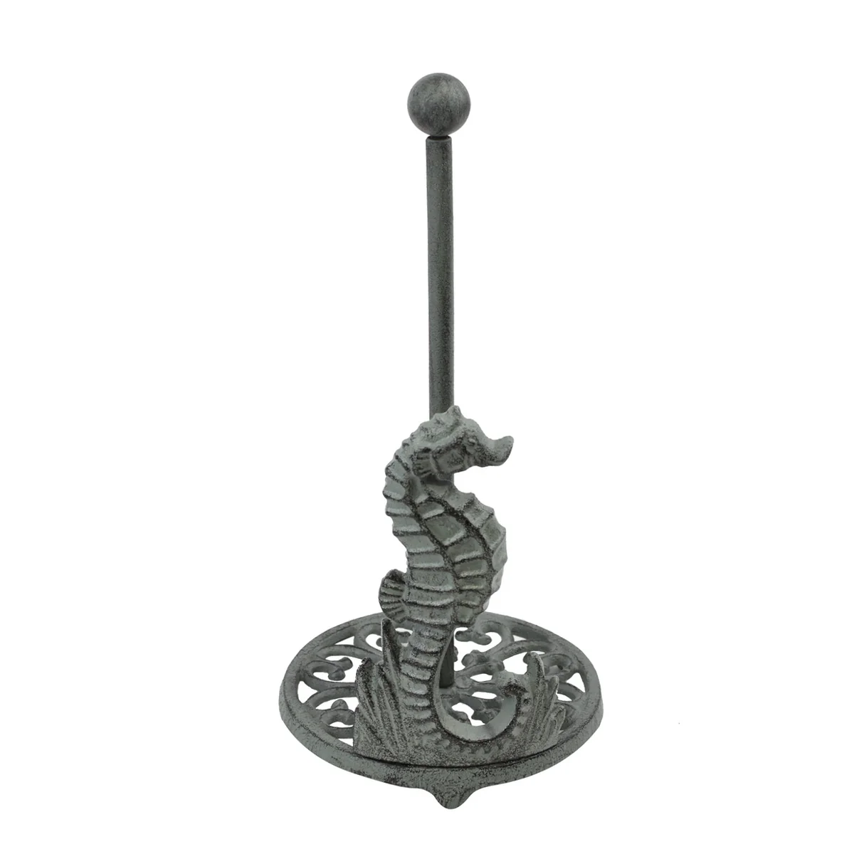 Kitchen Seahorse Paper Towel Holder Dining Storage Dispenser Coastal Home Decor - Image 2
