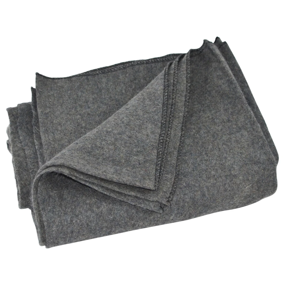 Large Gray Heavy Wool Army/Military Type Blanket