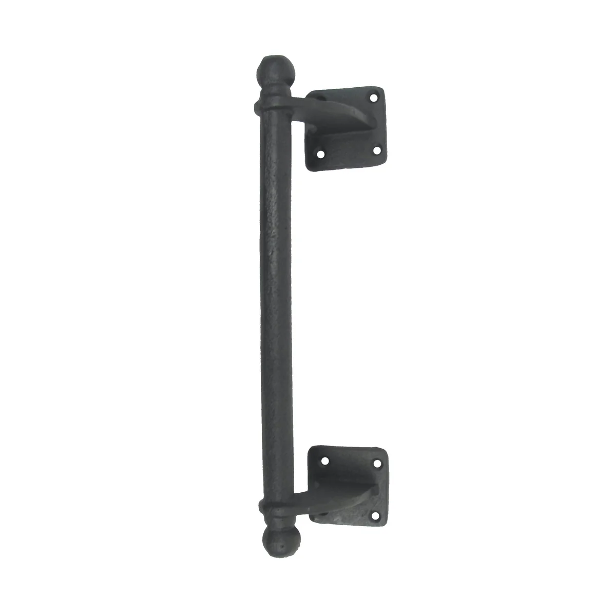 Large Rounded Vintage Cast Iron Door Pull Rustic Gate Handle Slide Barn Hardware - Image 2