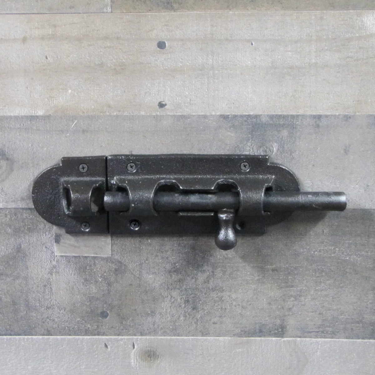 Large Rustic Metal Sliding Door Lock Security Bolt Barrel Latch Gate Hardware - Image 5