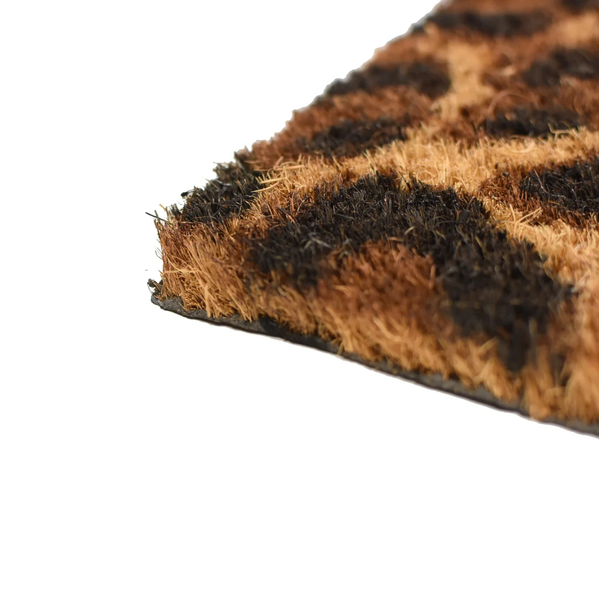 Leopard Print Coir Front Door Mat Welcome Rug Outdoor Doormat Porch Home Decor - Image 2