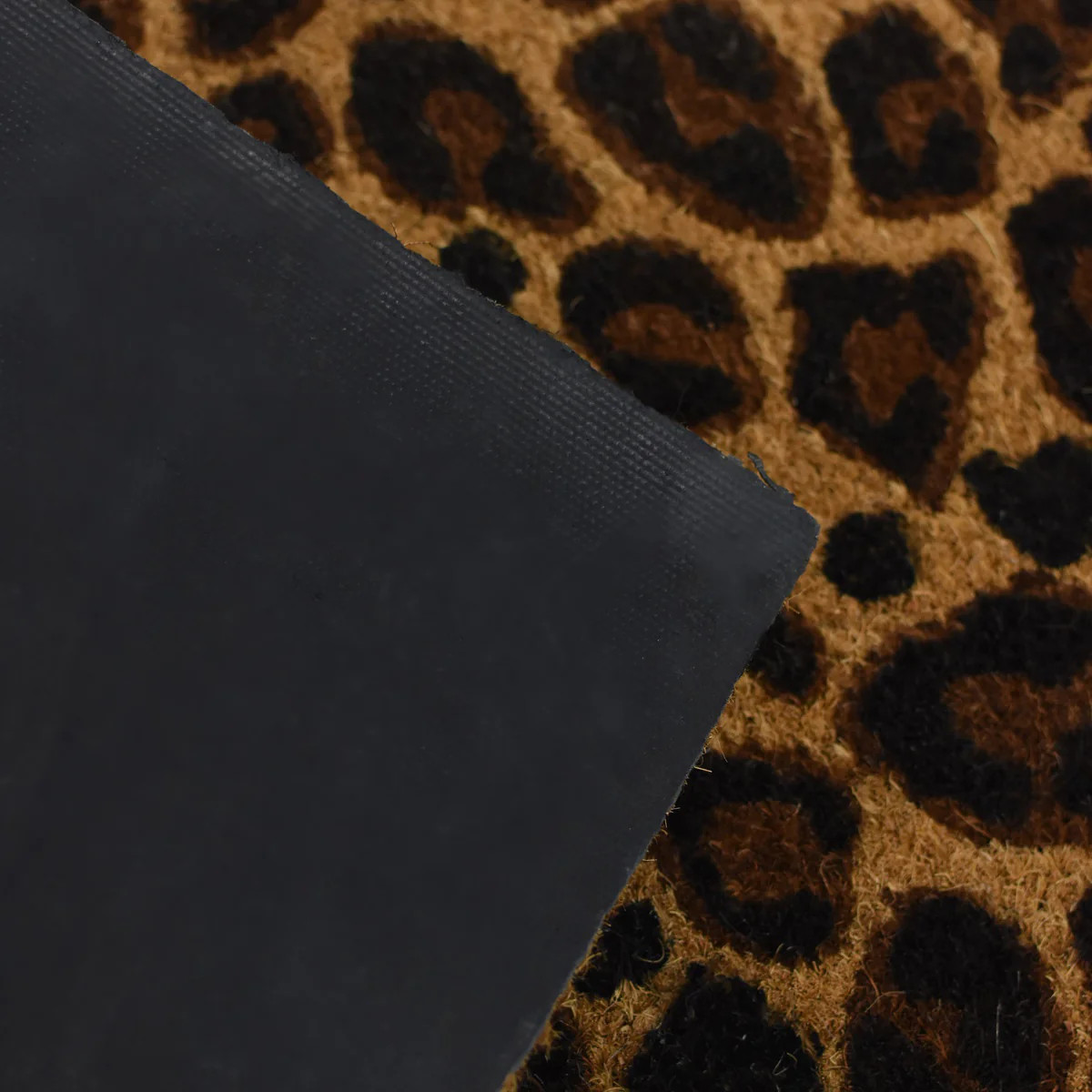 Leopard Print Coir Front Door Mat Welcome Rug Outdoor Doormat Porch Home Decor - Image 3