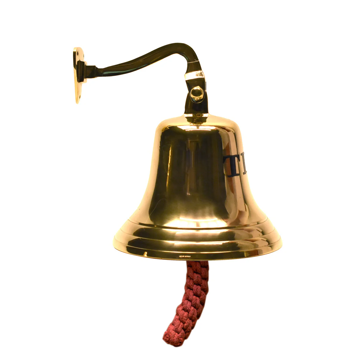 Lg Brass Fire Bell Hanging Dinner Call Firefighter Gift Home Bar Man Cave Decor - Image 2