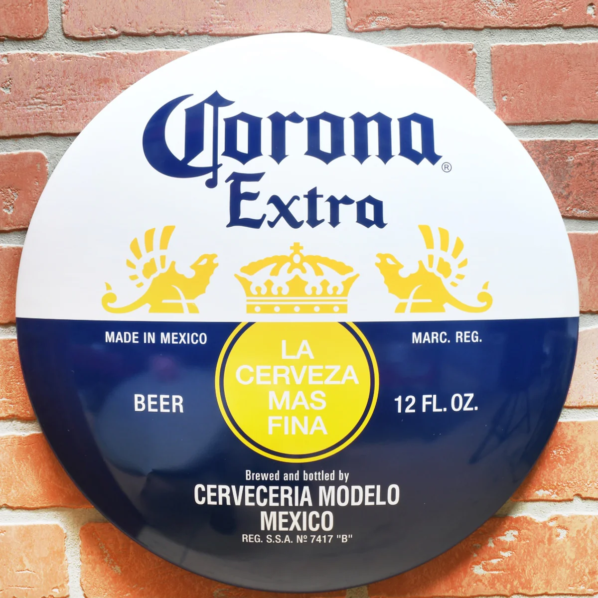 Licensed Corona Extra Beer Tin Button Sign Garage Man Cave Bar Pub Wall Decor - Image 4