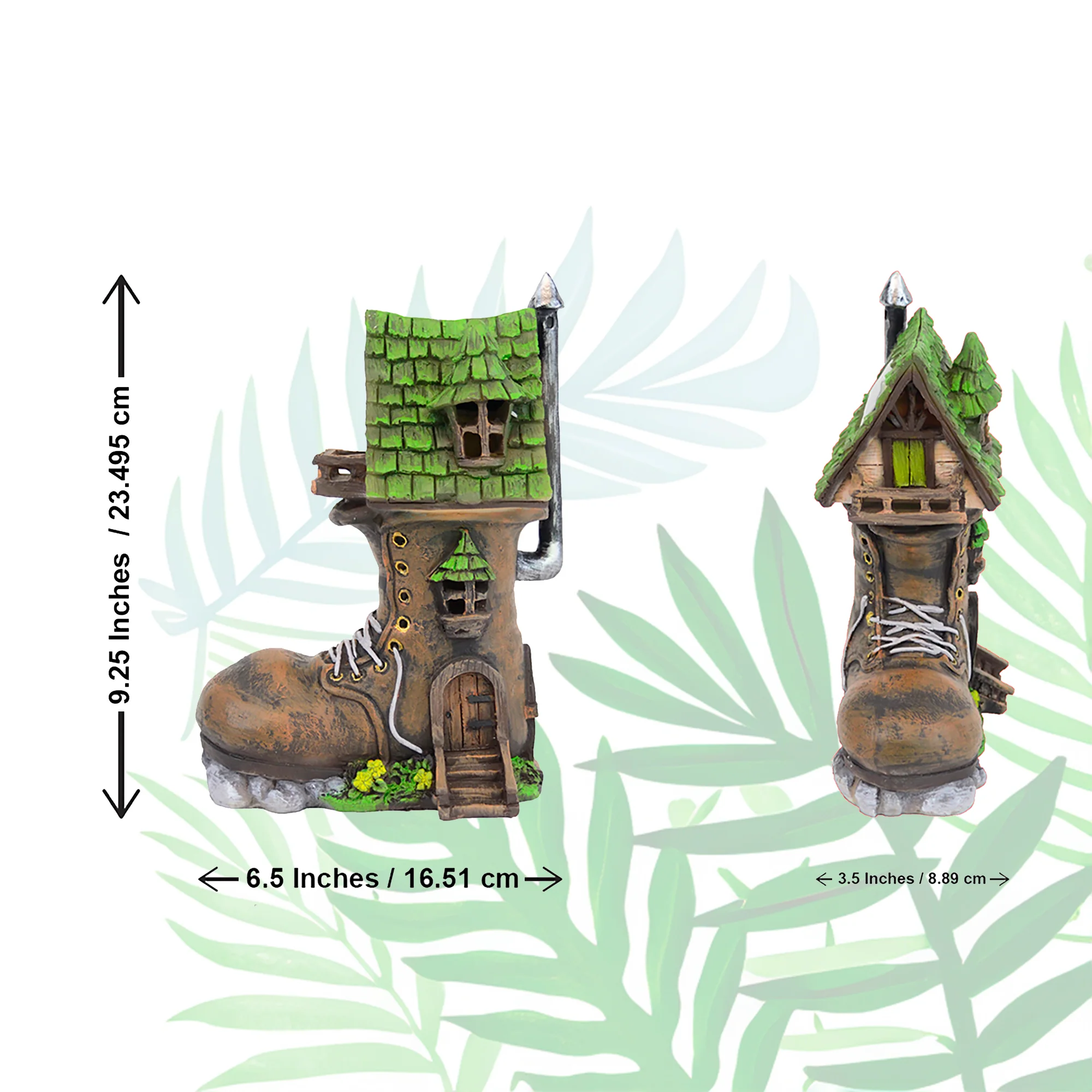 Light Up Fairy Garden Boot House Solar Lights Outdoor Decor Dollhouse Accessory - Image 3