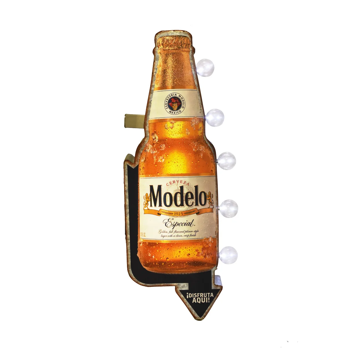 Light Up Modelo Beer Tin Metal Sign LED Home Bar Garage Wall Art Man Cave Decor