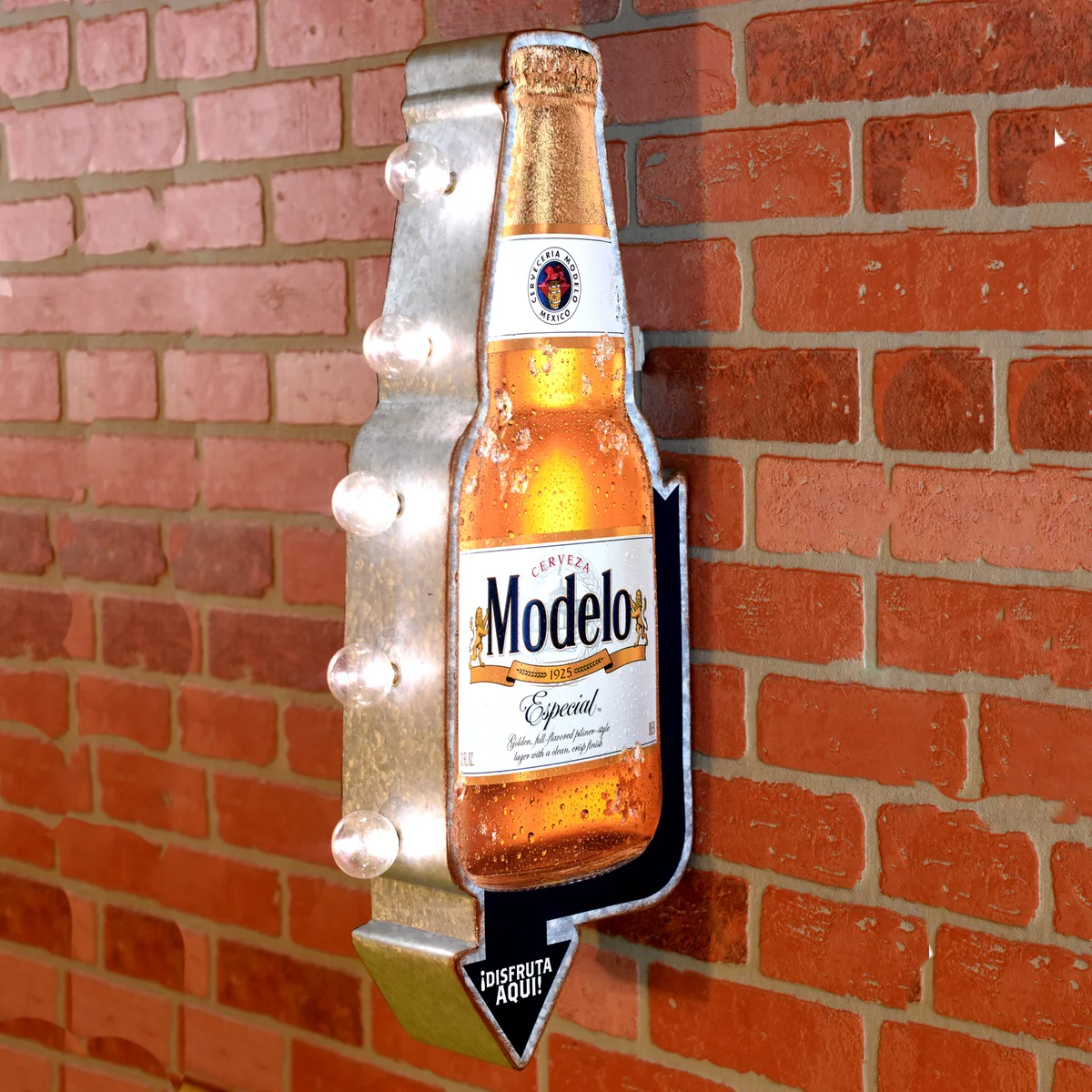 Light Up Modelo Beer Tin Metal Sign LED Home Bar Garage Wall Art Man Cave Decor - Image 6