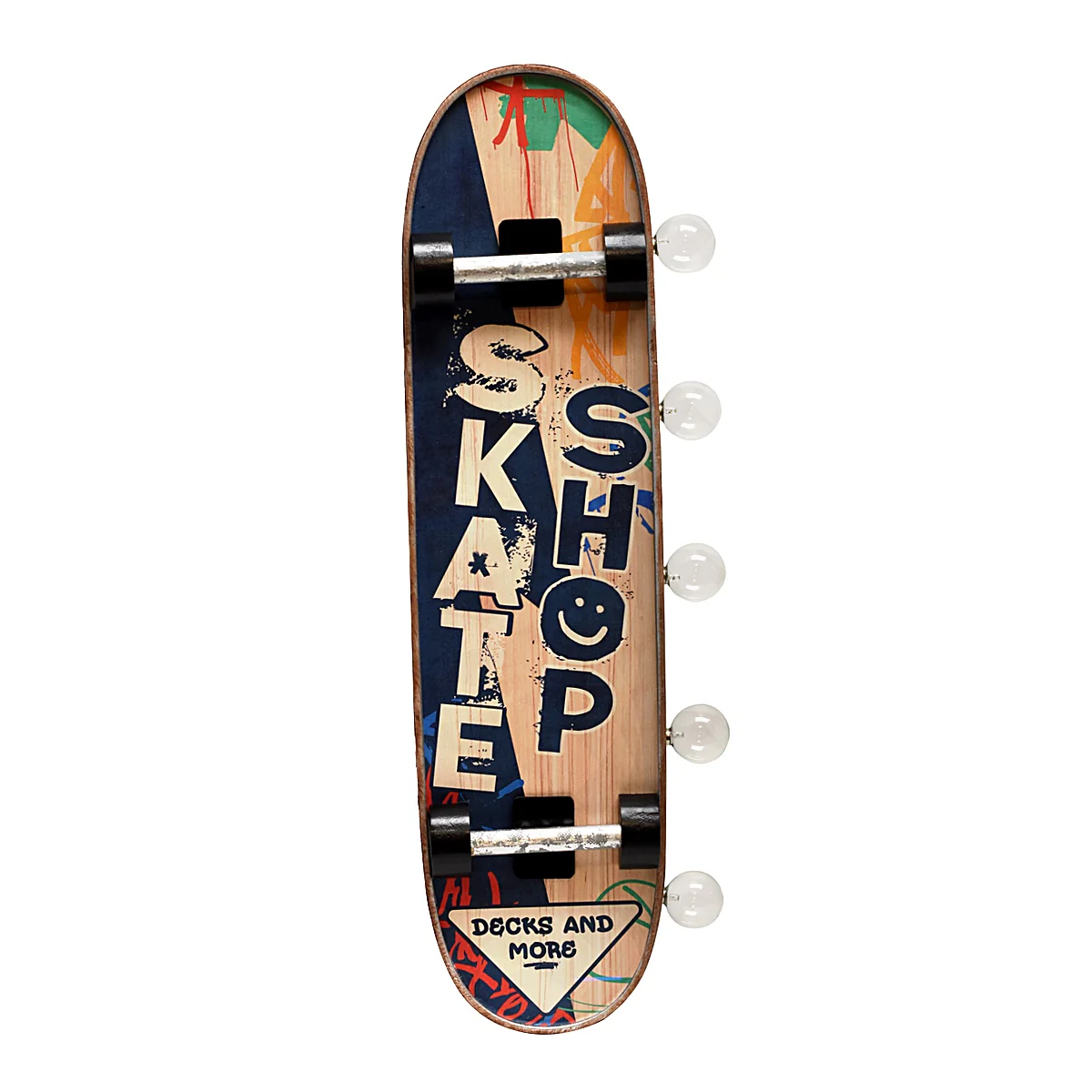 Light Up Skateboard Metal Skate Shop Sign LED 3D Wall Art Teen Skater Room Decor - Image 2