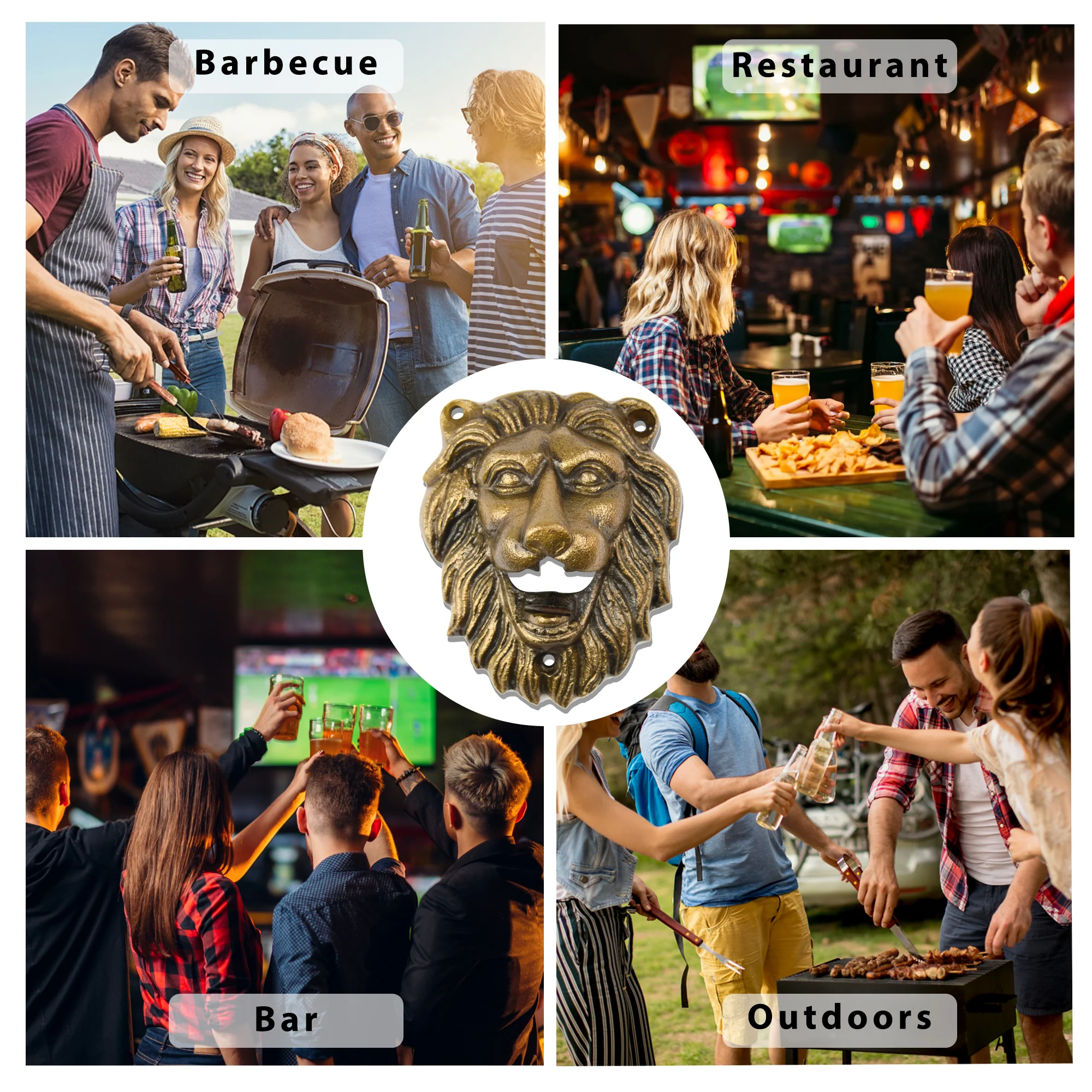 Lion Bottle Opener Cast Iron Beer Opener for Home Bar Kitchen Cool Gifts for Men - Image 6