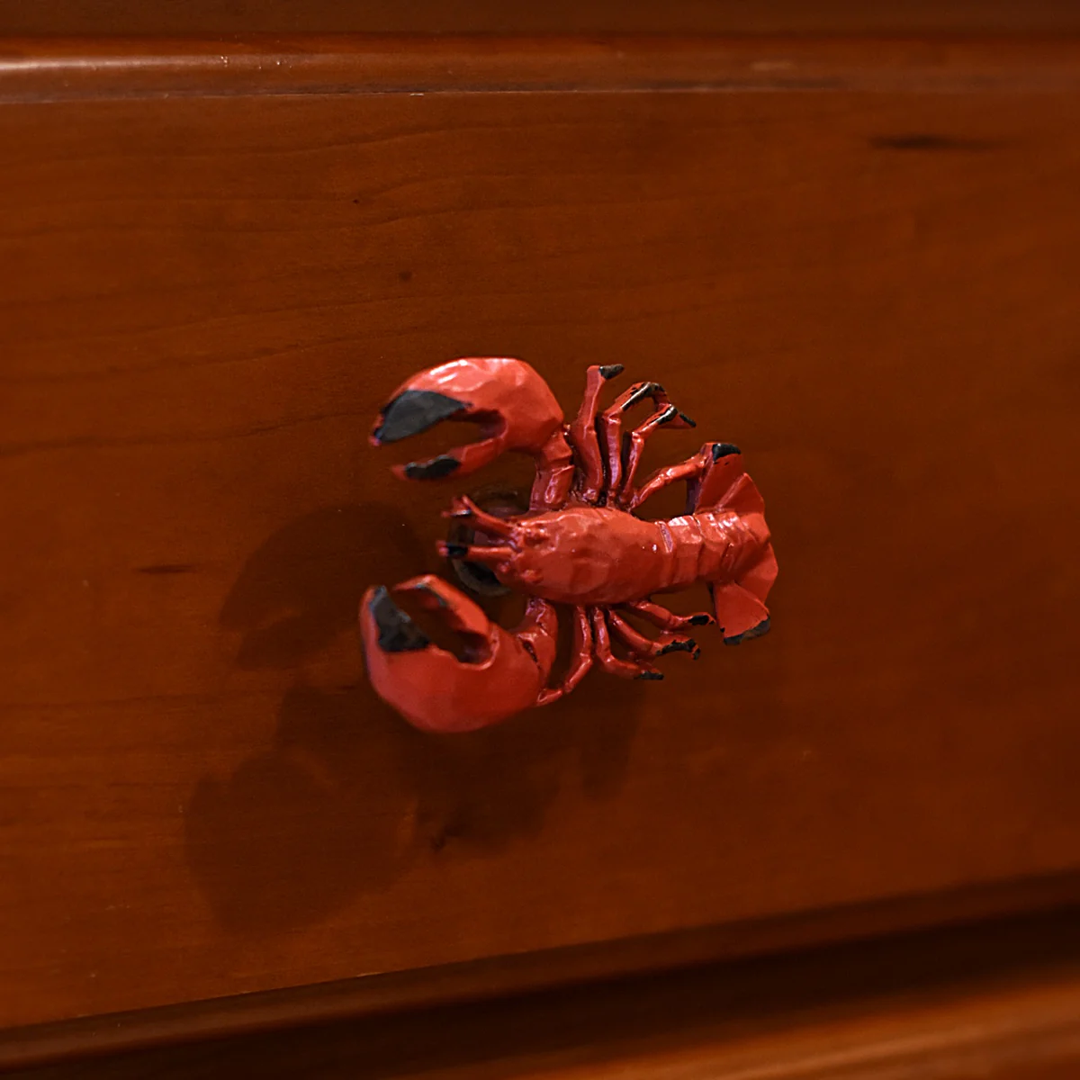 Lobster Pull Knob Red Kitchen Cabinet Drawer Hardware Coastal Beach Home Decor - Image 4