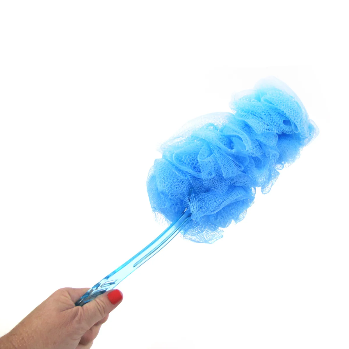 Long Handle Body Back Scrubber Shower Bath Loofah Pouf Exfoliating Wash Cloth - Image 2