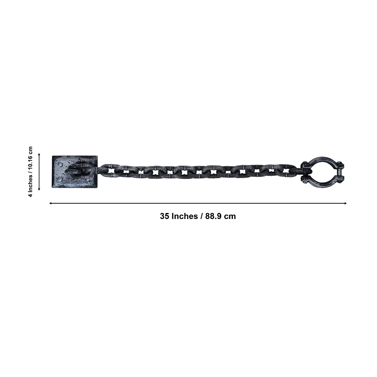 Long Wall Shackle Fake Prison Handcuffs Haunted House Prop Halloween Party Decor - Image 3