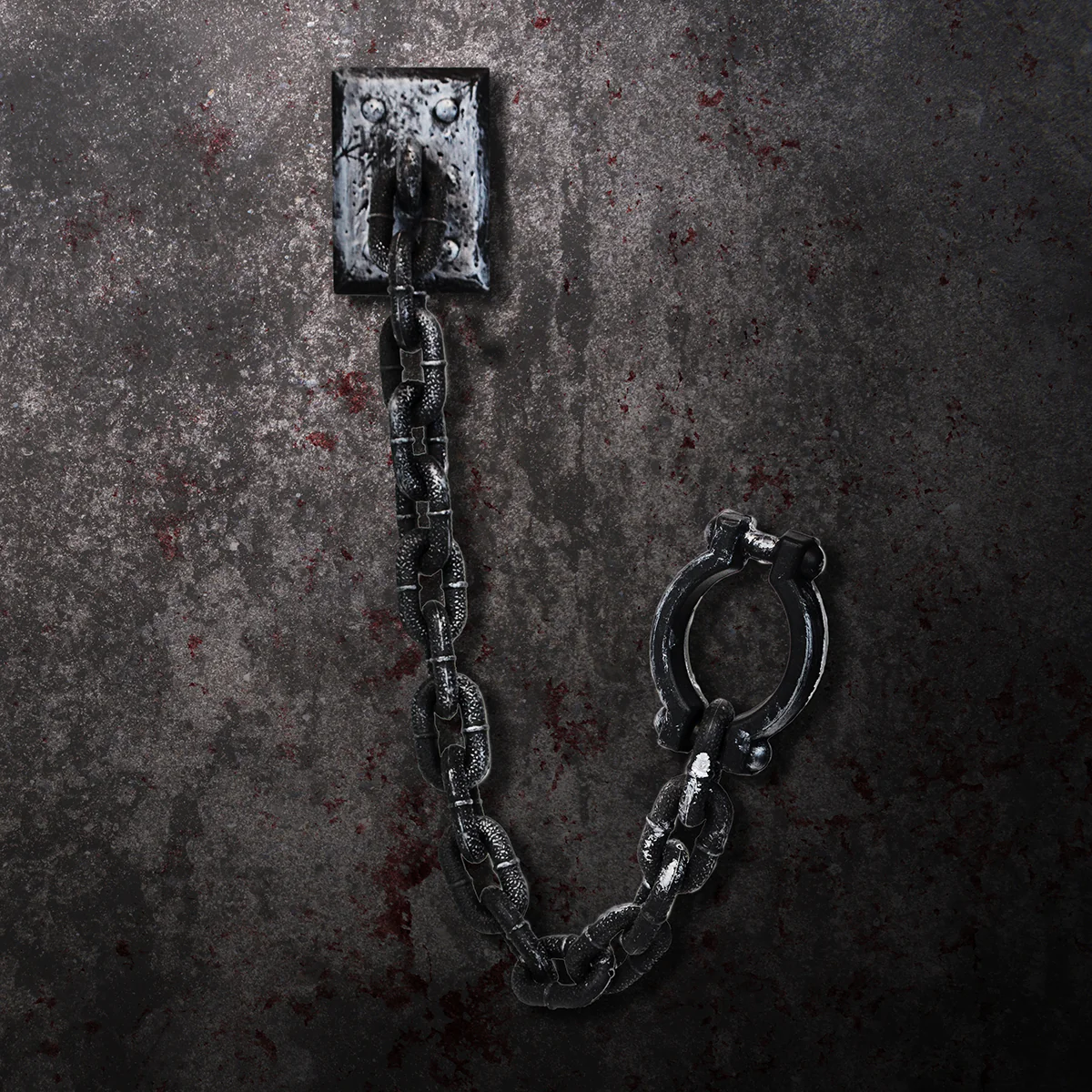 Long Wall Shackle Fake Prison Handcuffs Haunted House Prop Halloween Party Decor - Image 4