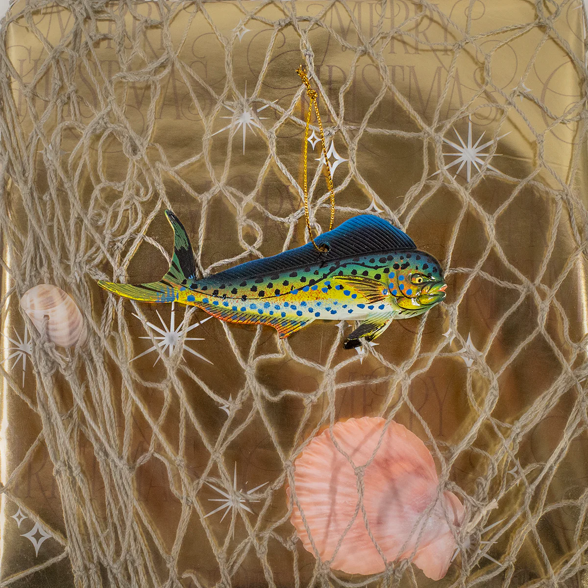 Mahi Fish Christmas Tree Ornament Xmas Gift Top Nautical Tropical Holiday Decor - Image 3