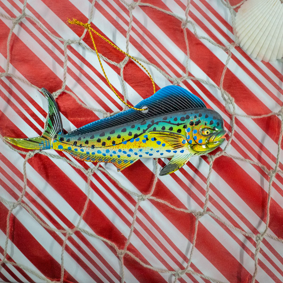 Mahi Fish Christmas Tree Ornament Xmas Gift Top Nautical Tropical Holiday Decor - Image 4