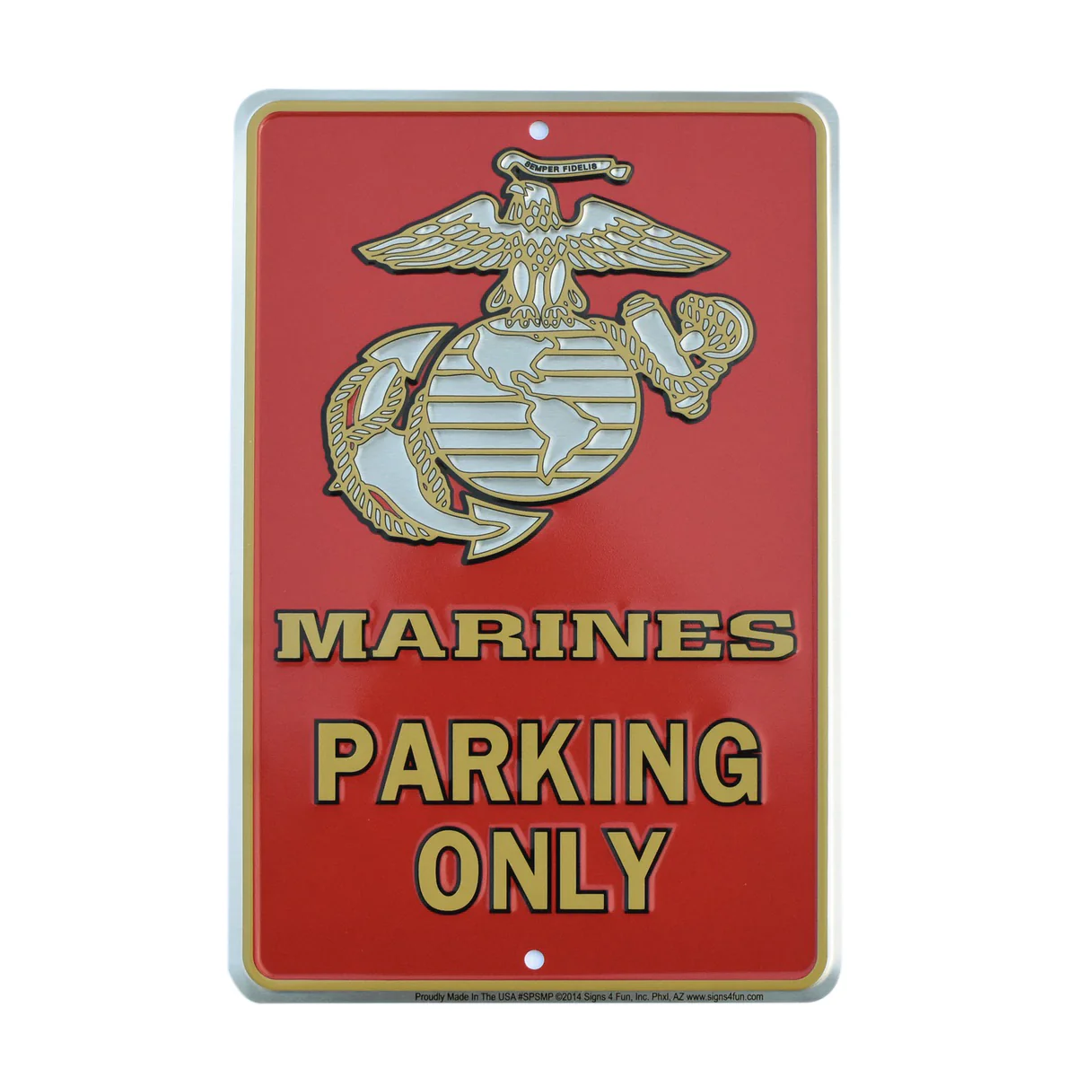 Marines Parking Sign USMC Military Metal Garage Man Cave Marine Corp Wall Decor