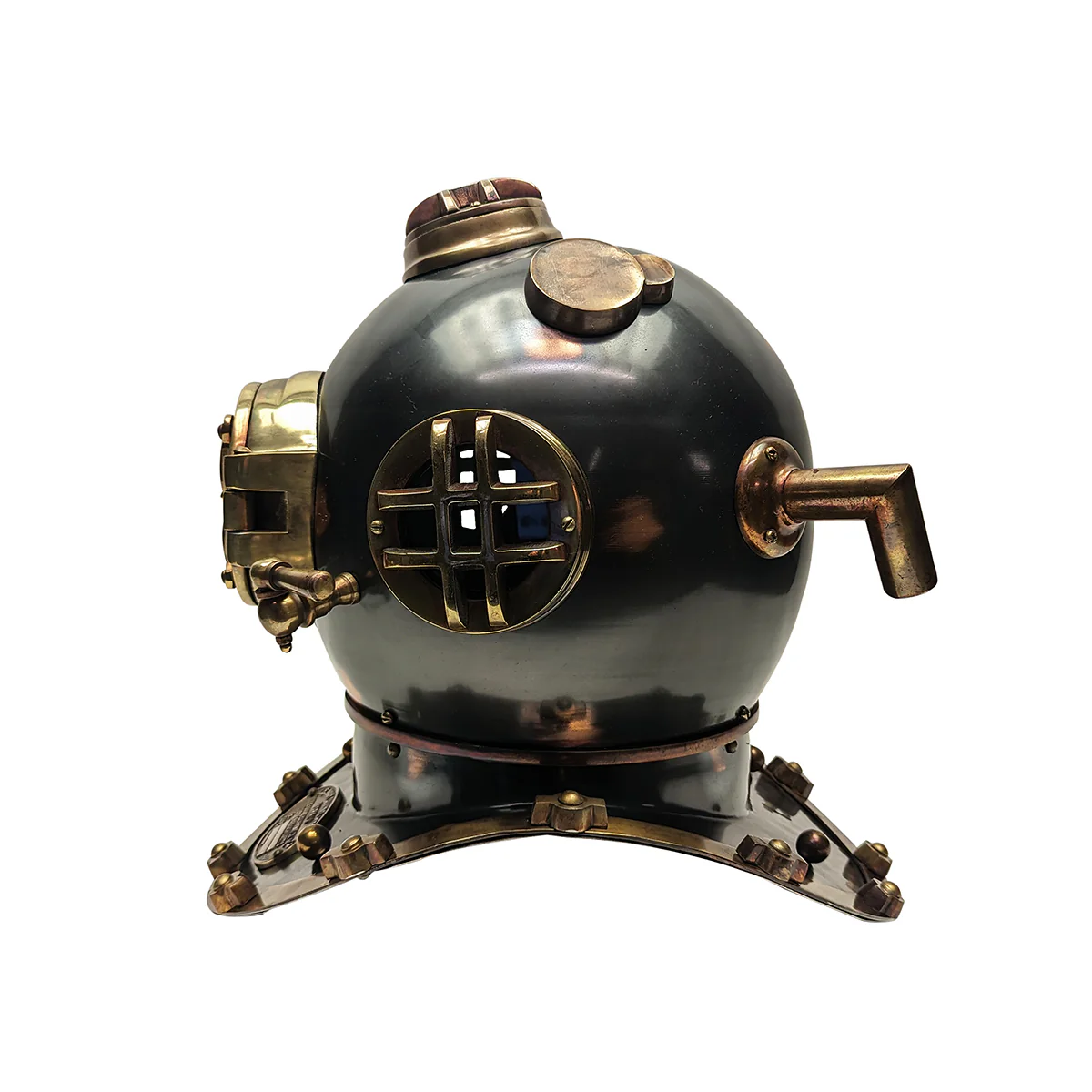 Mark V Full Face Grey Military Scuba Dive Helmet Diving Gear Home Office Decor - Image 3