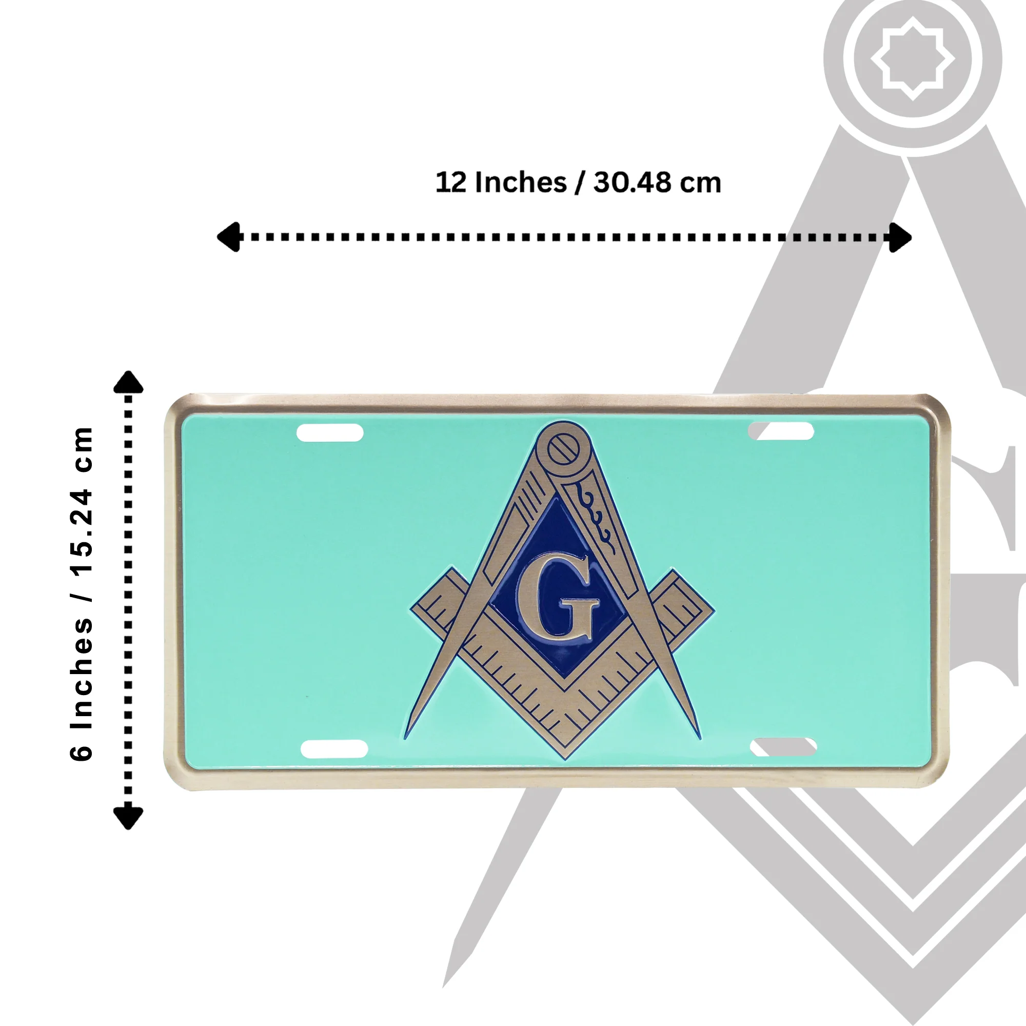 Decorative Metal Front License Plate Tag Masonic Gifts for Men Car Accessories - Image 5