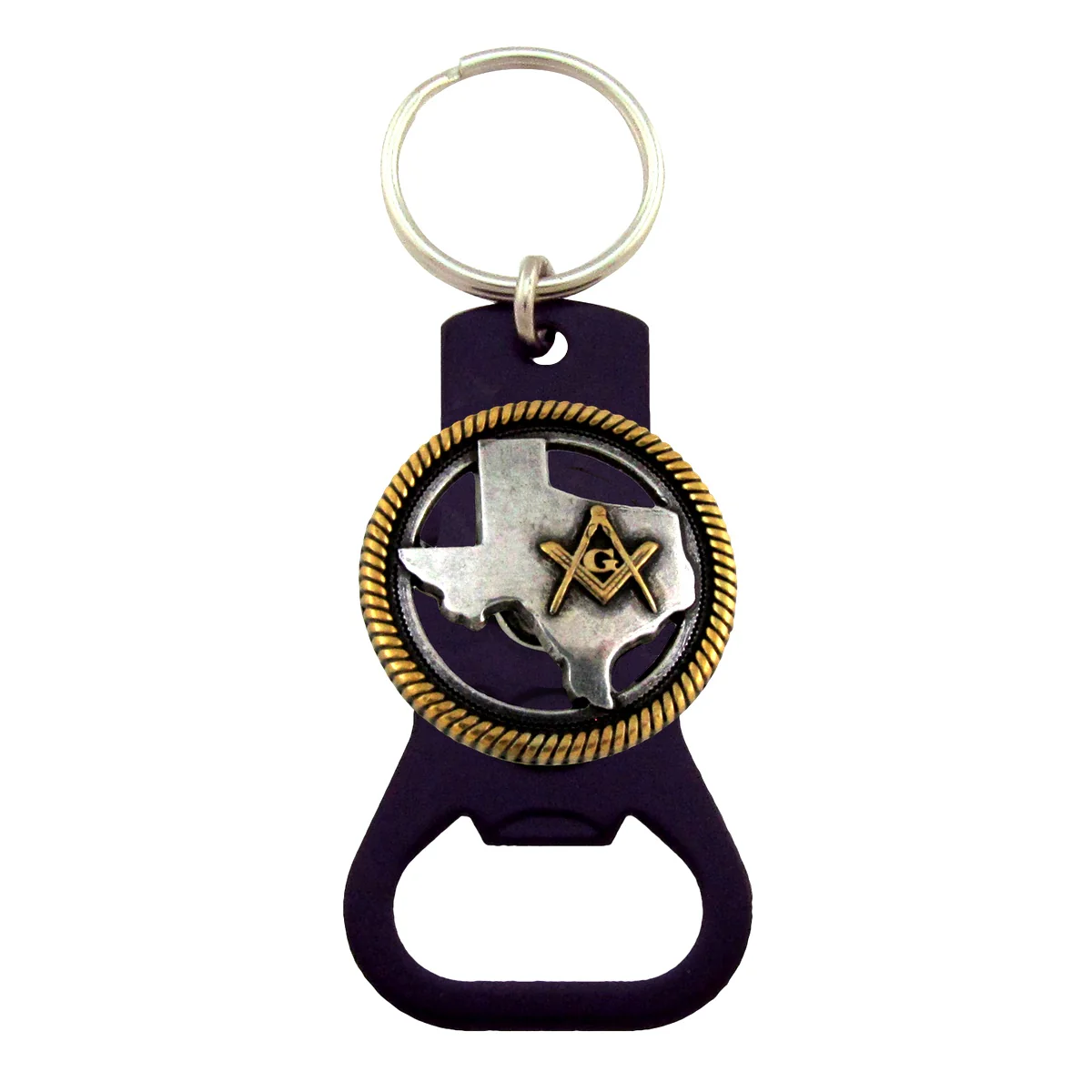 Masonic Car Key Chain TX Freemason Keyring Beer Soda Bottle Opener Keychain Ring