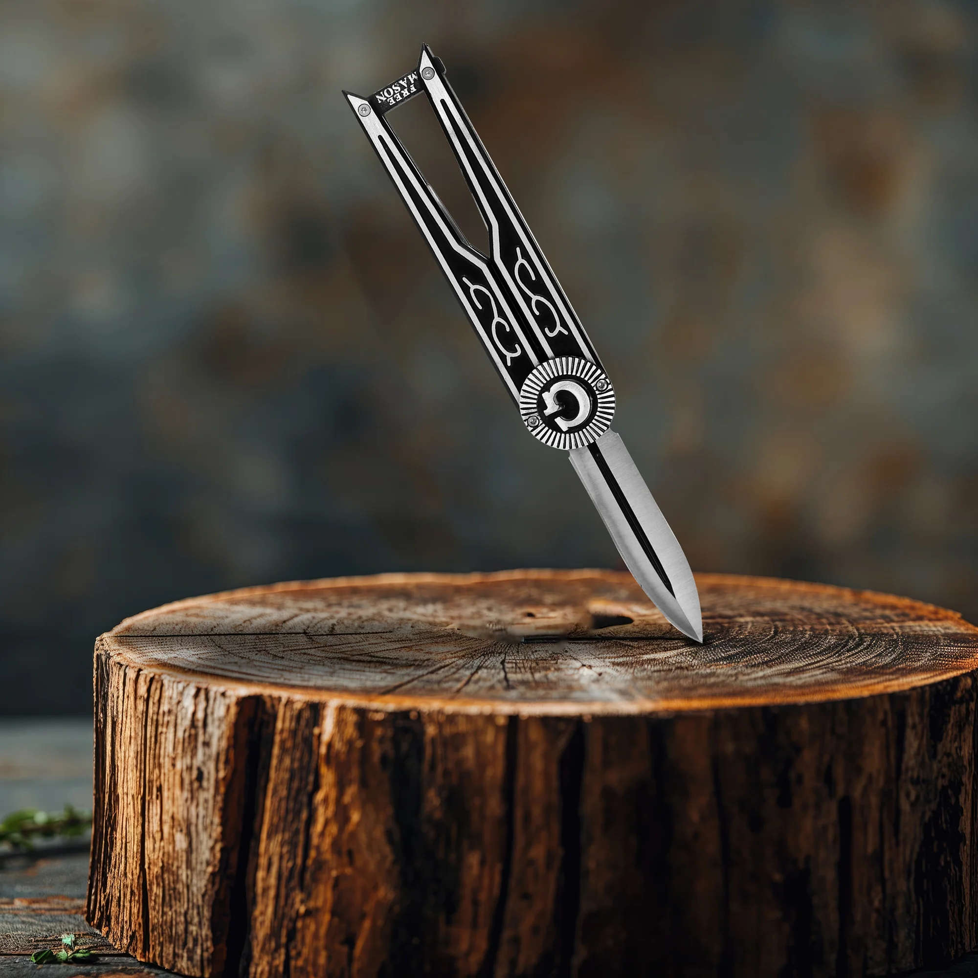 Masonic G Pocket Knife Freemasonry Gifts for Dad, Men Free Mason Folding Knife - Image 7
