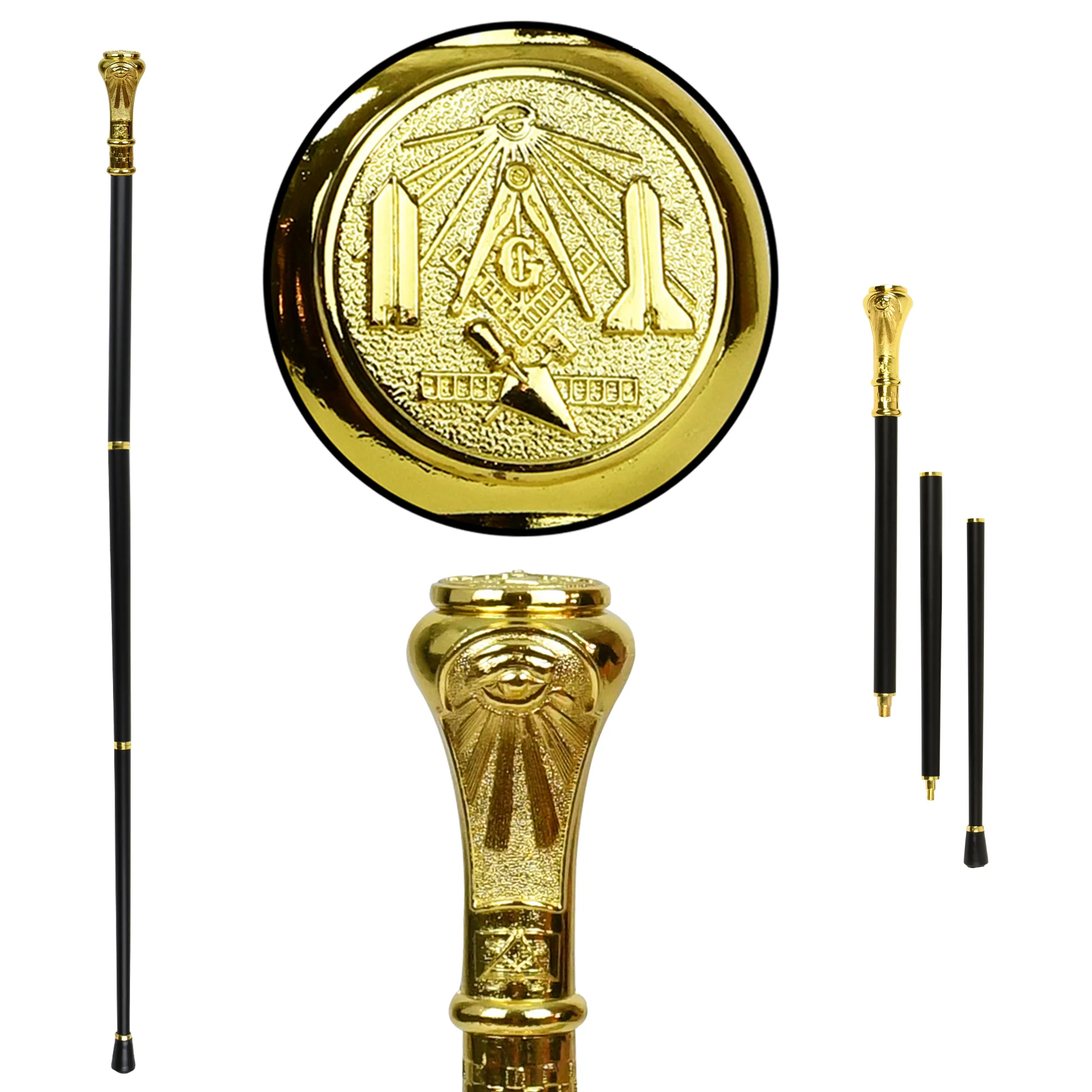 Mason Walking Stick Masonic Lodge Symbols Cane Freemason Travel Canes for Men
