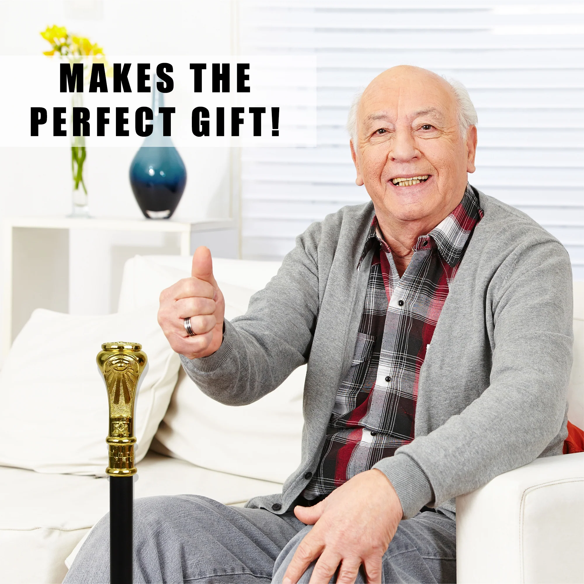 Mason Walking Stick Masonic Lodge Symbols Cane Freemason Travel Canes for Men - Image 5
