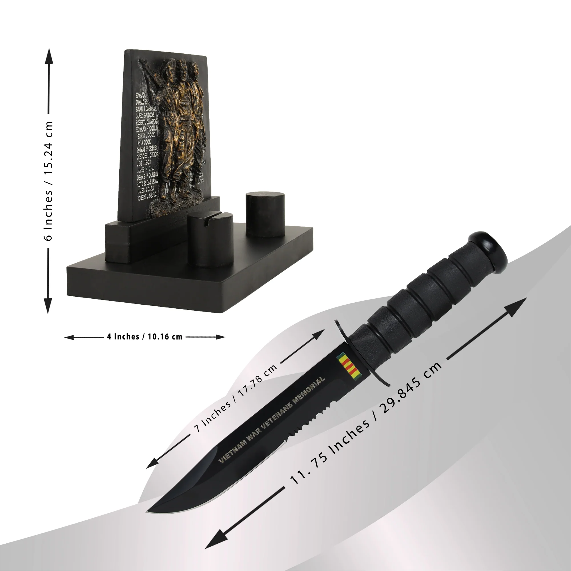 Memorial Dagger Knife Vietnam War Veterans Plaque Military Gifts Men Dad Grandpa - Image 2