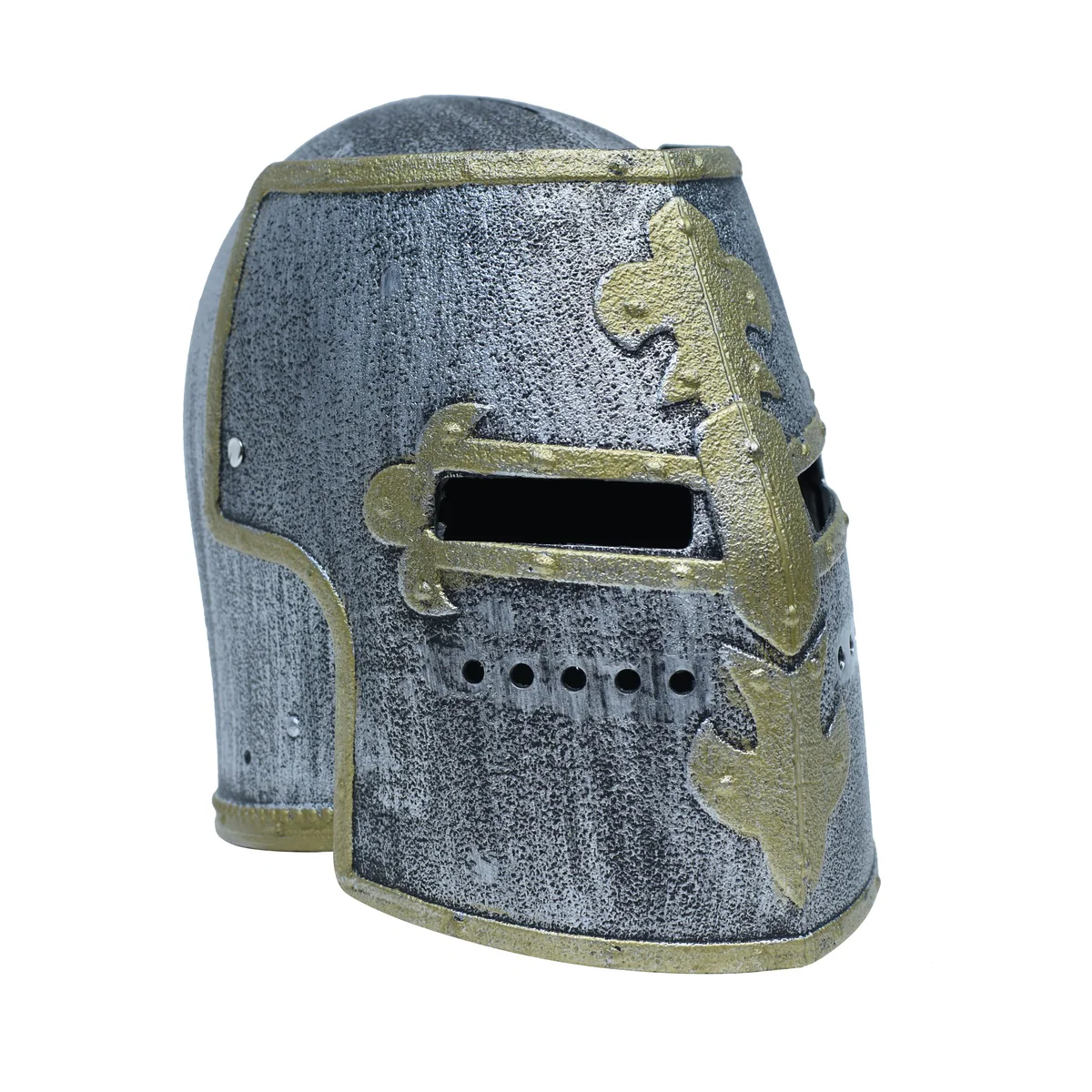 Men Medieval Knight Crusader Box Helmet Costume Accessory Armor Warrior Headwear