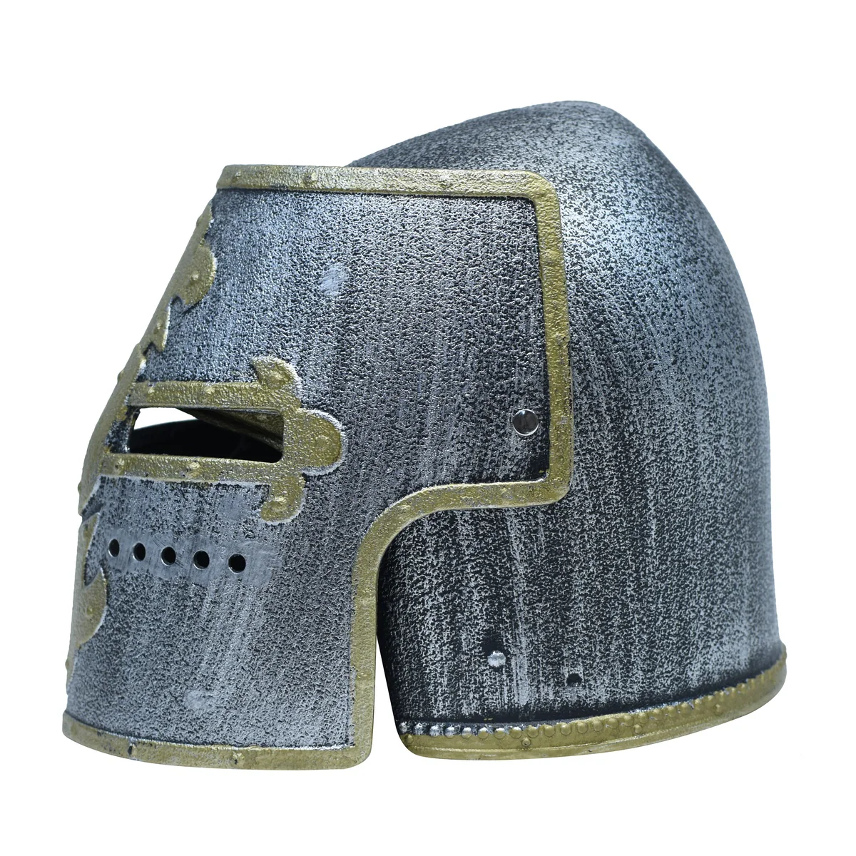 Men Medieval Knight Crusader Box Helmet Costume Accessory Armor Warrior Headwear - Image 3