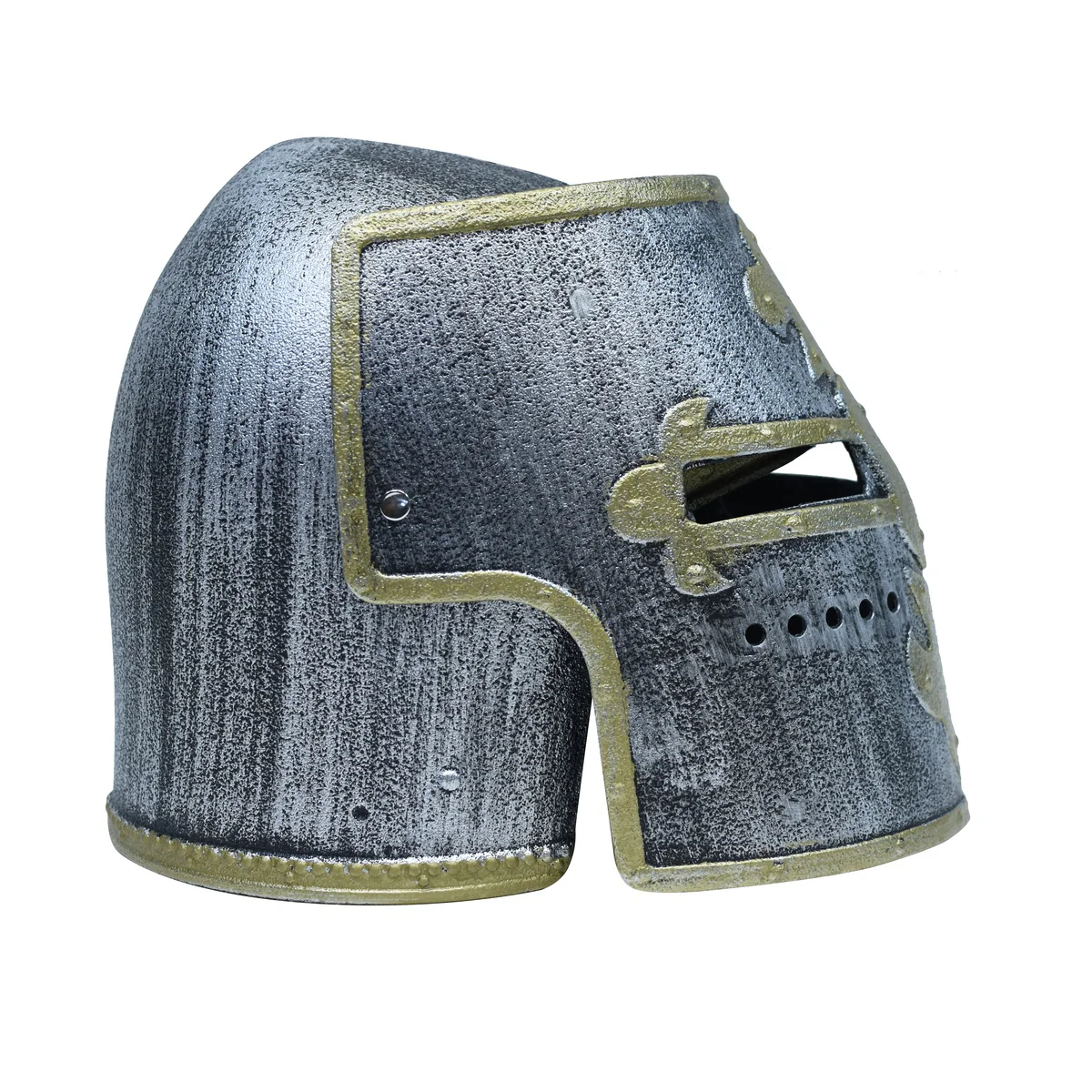 Men Medieval Knight Crusader Box Helmet Costume Accessory Armor Warrior Headwear - Image 4