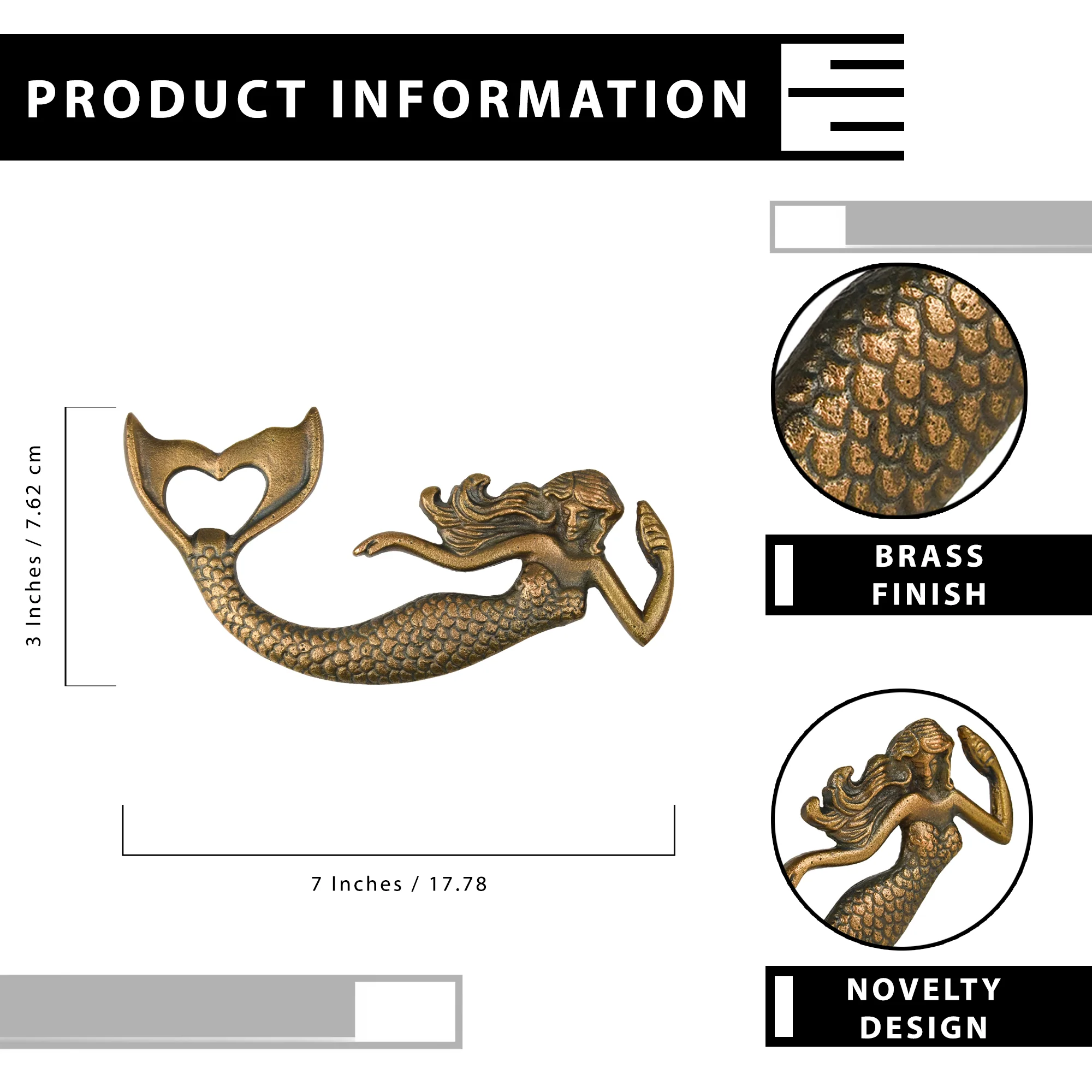 Mermaid Bottle Opener Beer Soda Cap Home Bar or Kitchen Gadgets -Gifts for Women - Image 2