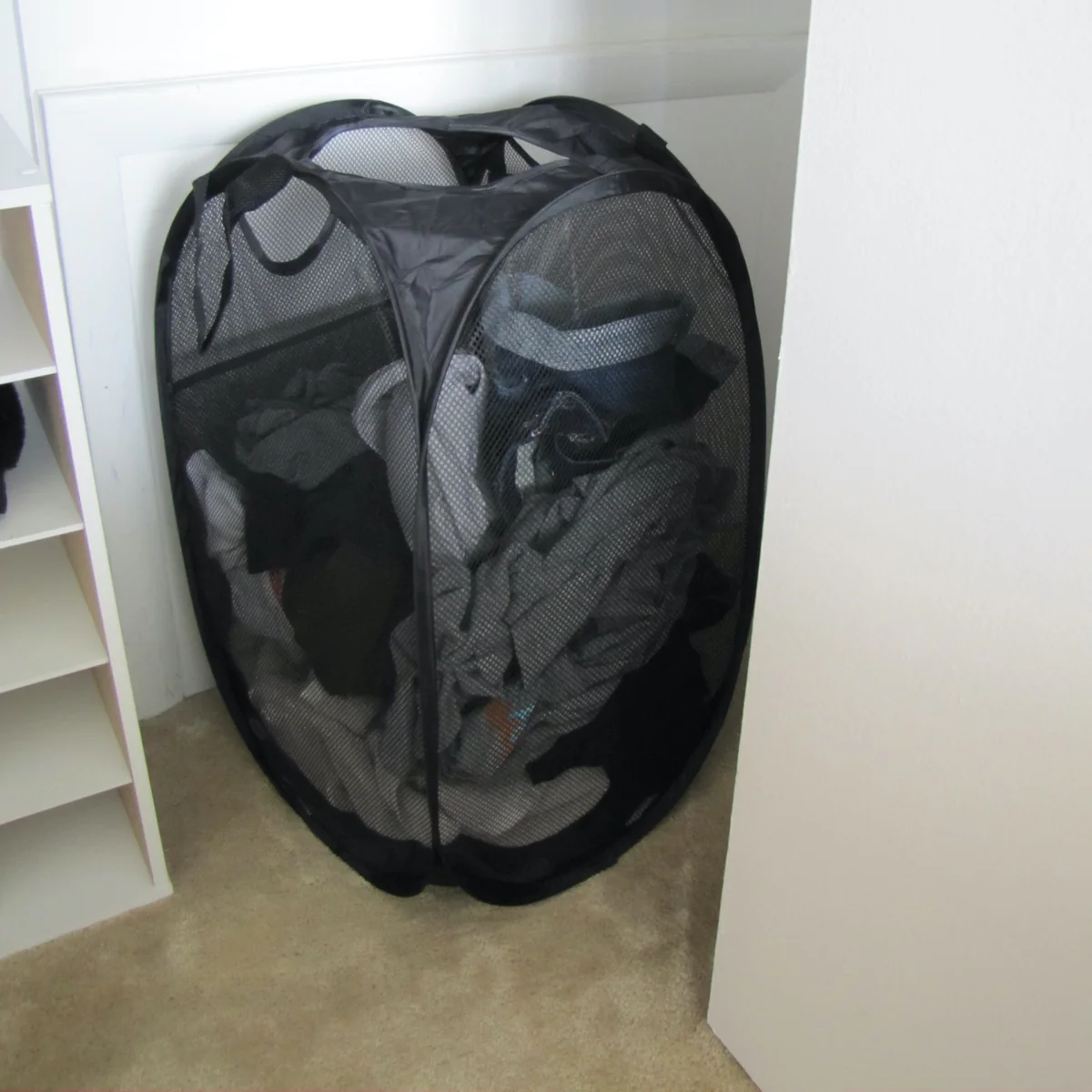 Mesh Pop Up Laundry Hamper Collapsible Clothes Basket Bin Bedroom Dorm Essential - Image 5
