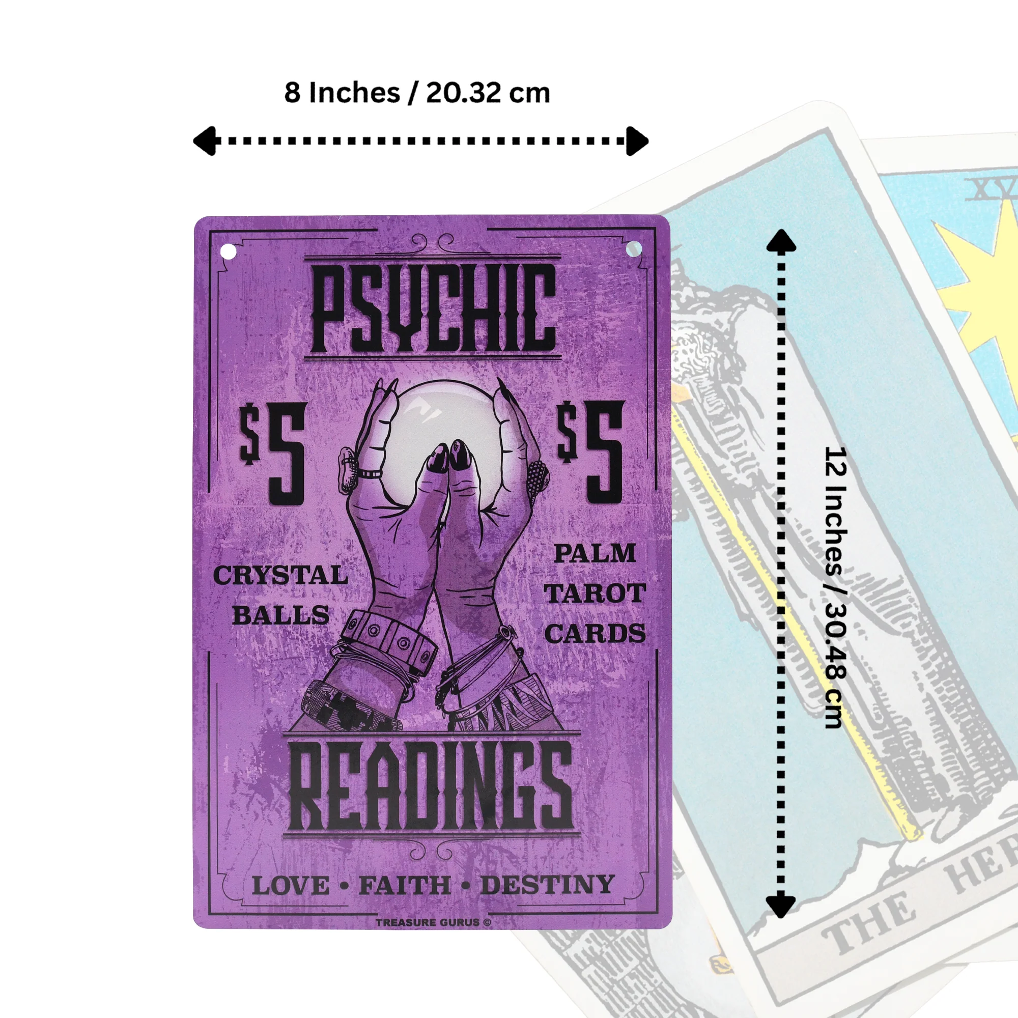 Metal Psychic Palm Readings Sign Halloween Room Decor Aesthetic Wall Art Posters - Image 5