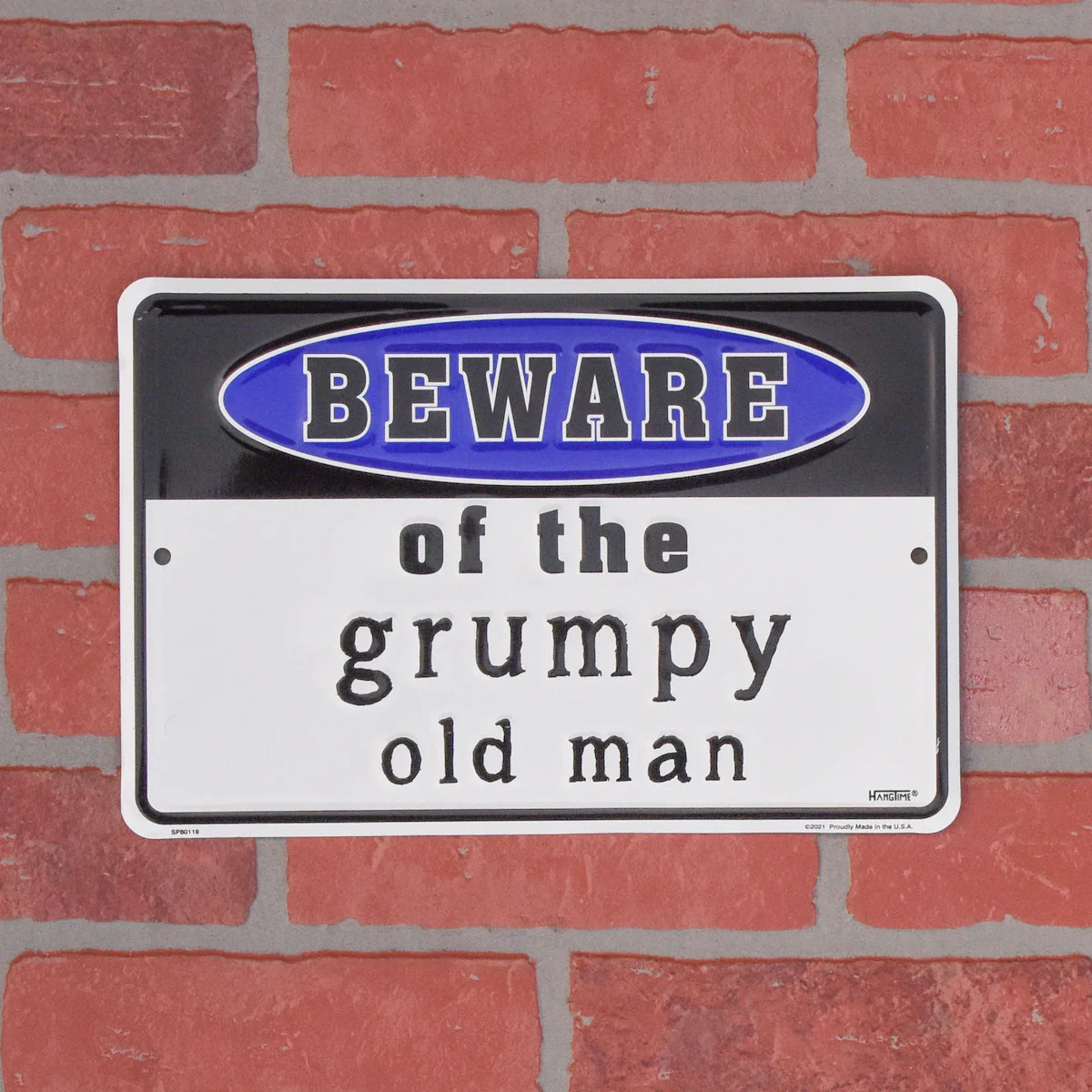 Metal Beware Of Grumpy Old Man Tin Sign Cave Room Garage Home Bar Wall Art Decor - Image 2