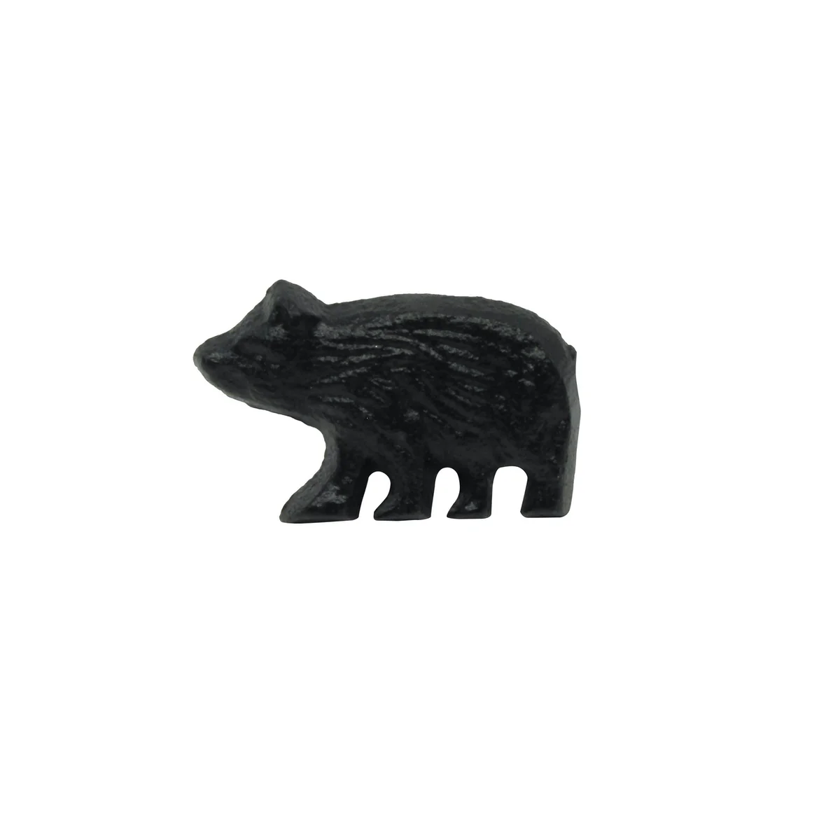 Metal Black Bear Drawer Bin Pull Screw Knob Cabinet Hardware Rustic Cabin Decor