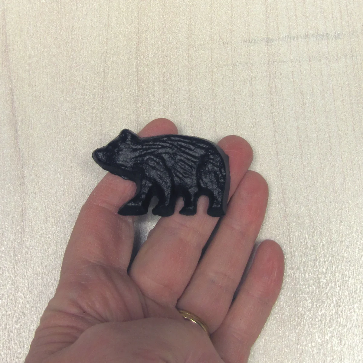 Metal Black Bear Drawer Bin Pull Screw Knob Cabinet Hardware Rustic Cabin Decor - Image 5