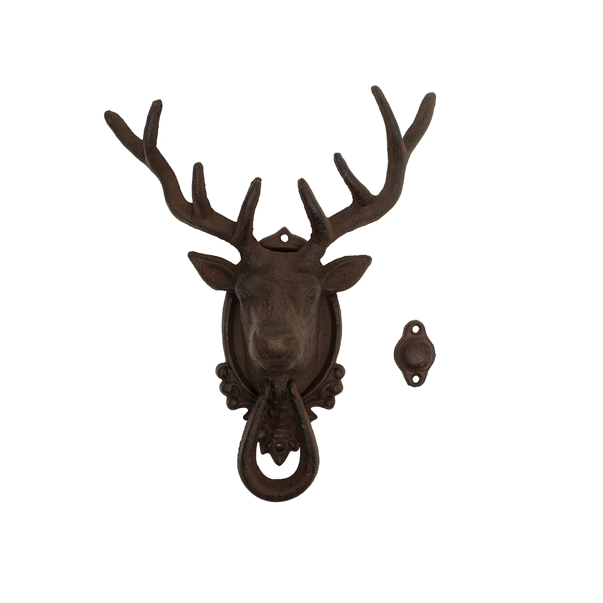 Metal Deer Head and Antlers Door Knocker - Image 4