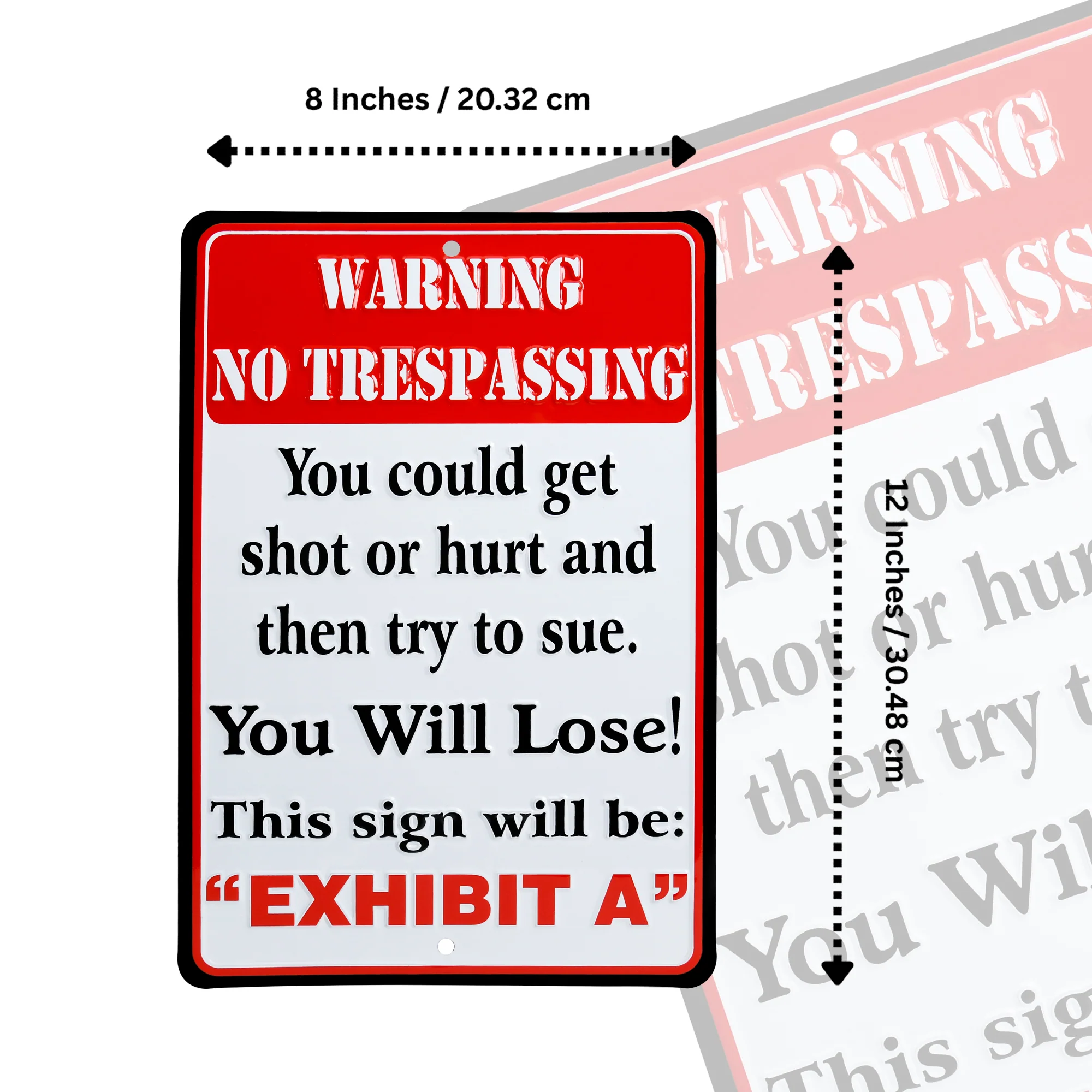 Metal No Trespassing You Could Get Shot Funny Sign Man Cave Posted Room Decor Ad - Image 6