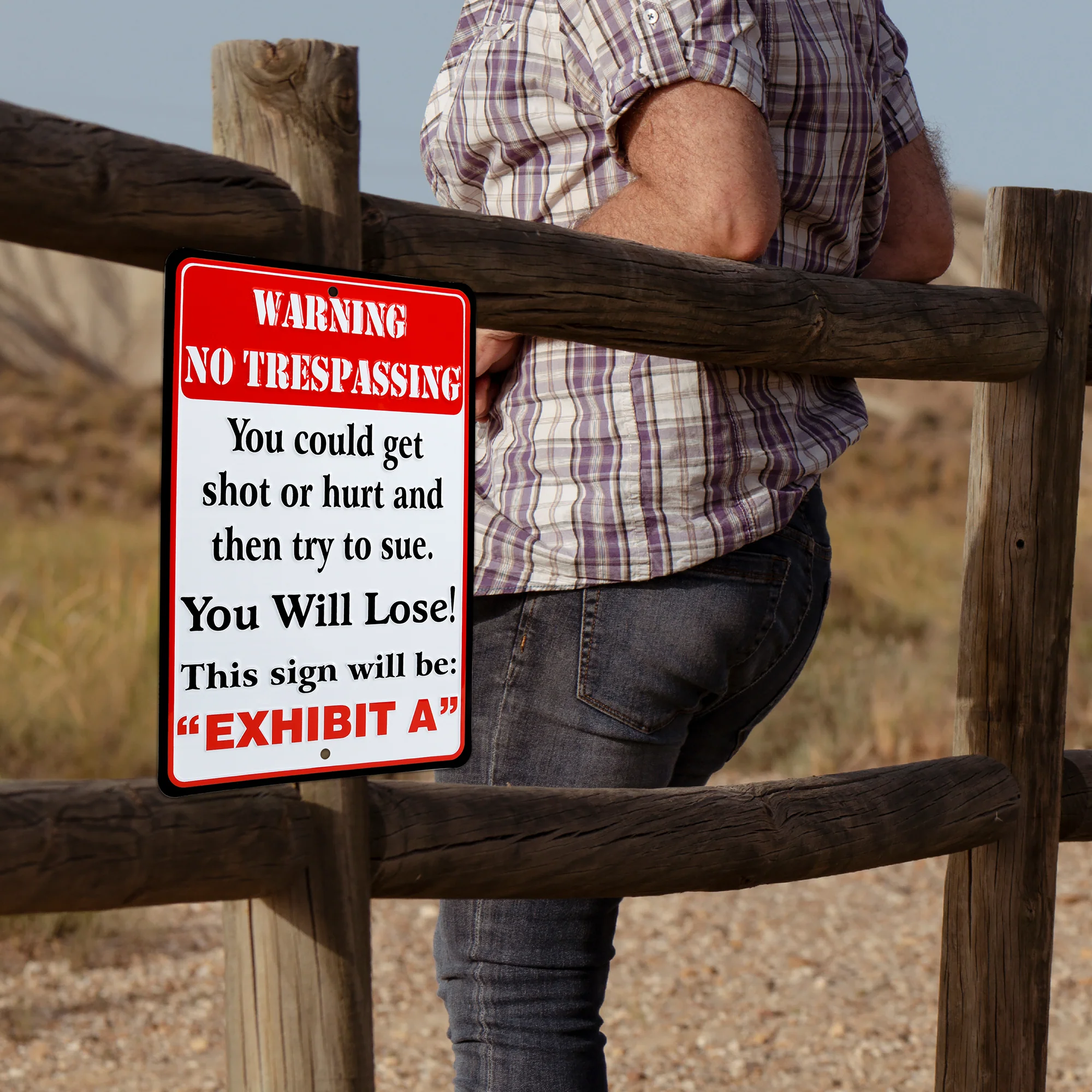 Metal No Trespassing You Could Get Shot Funny Sign Man Cave Posted Room Decor Ad - Image 8